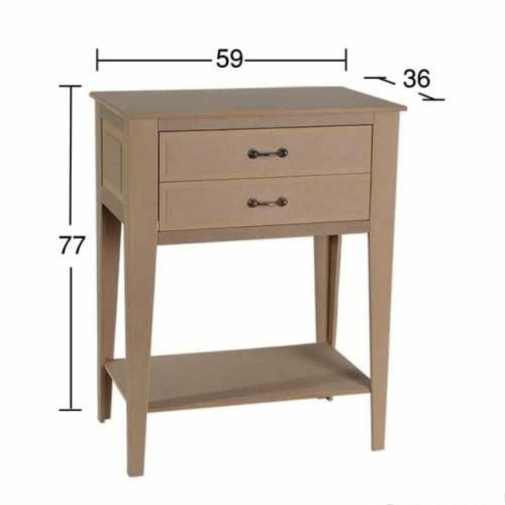 KOMODİN 2 ÇEKMECELİ HAM MDF MOBİLYA SP 558