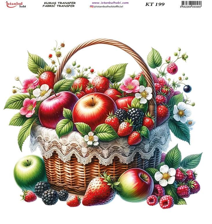 Kumaş Transfer Ütü İle Baskı 20 x 20 cm KT 199