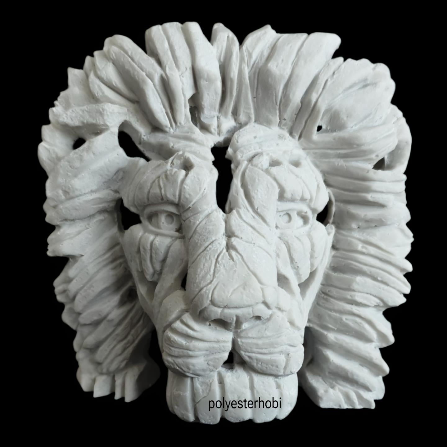 Ob 1828 - Soyut Modern Aslan Mask Ham Polyester Obje