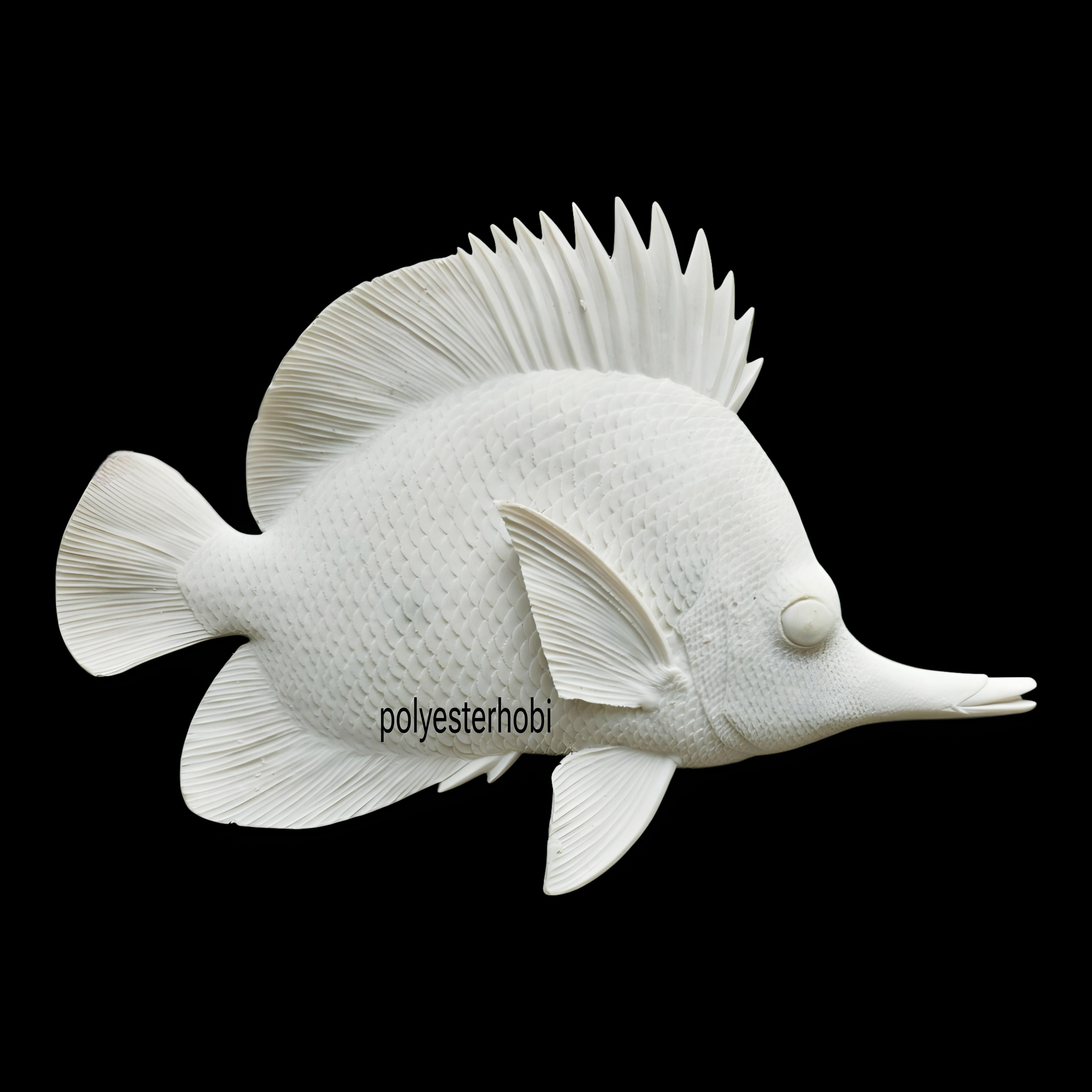 OB 2471 - Kelebek Balığı Obje Ham Polyester Duvar Dekor