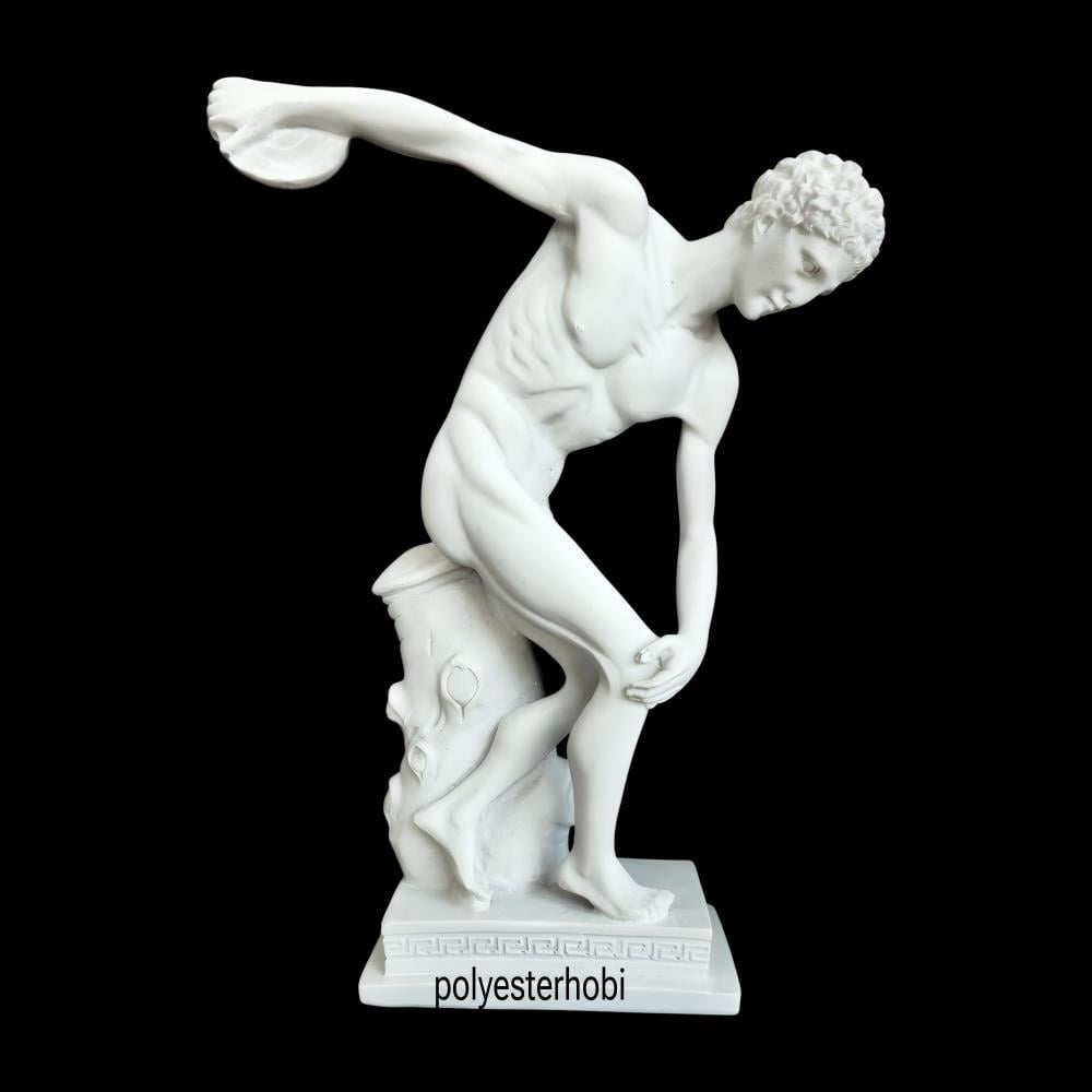 Ob 2486 - Discobolus Disk Atan Atlet Heykel  Ham Polyester Ev ,Ofis Dekor