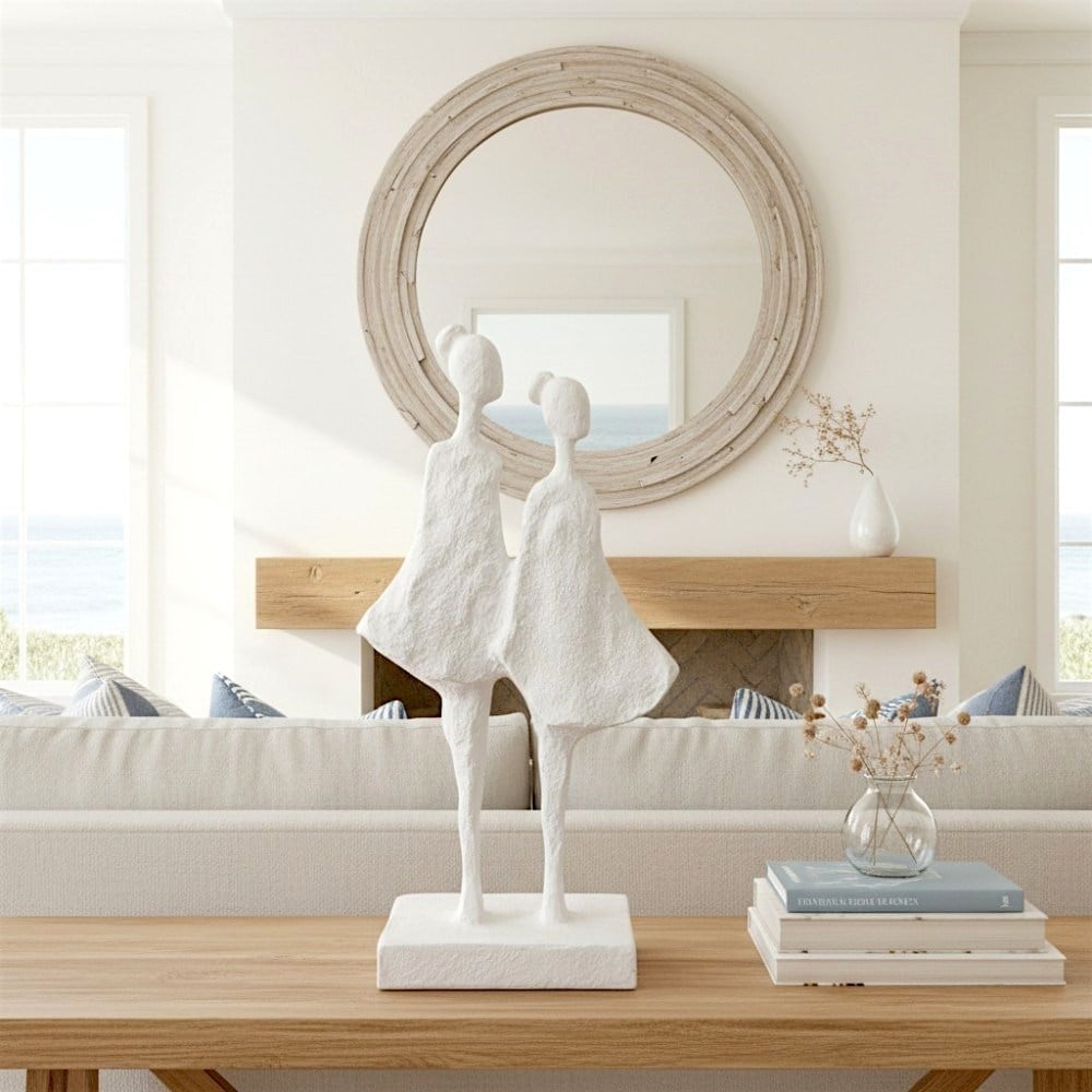 Ob 2551 - Sisters 2 li Biblo Ham Polyester Ev ,Ofis Dekoratif Heykel