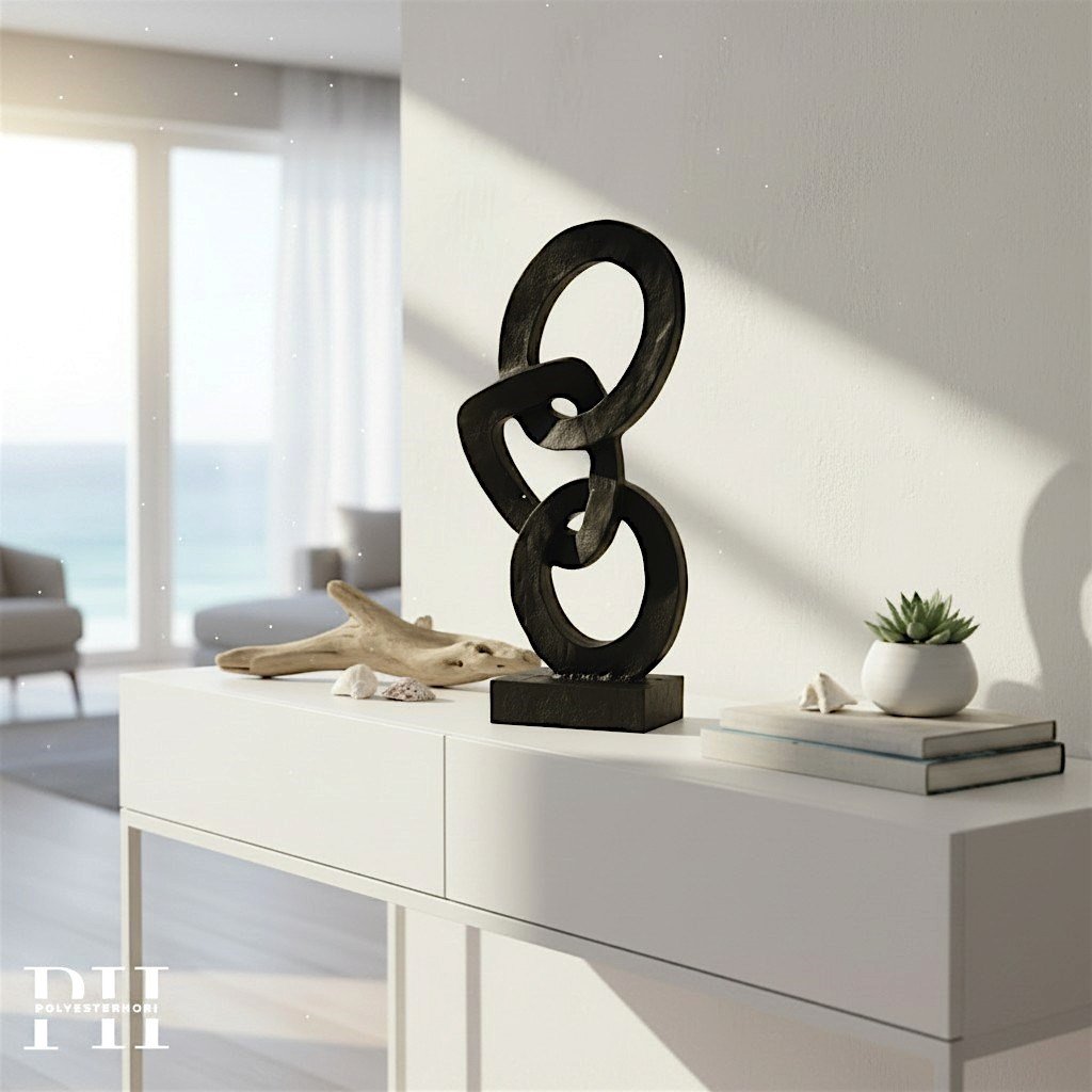 Ob 2707 - Zincir Modern Heykel Ham Polyester Dekoratif Obje