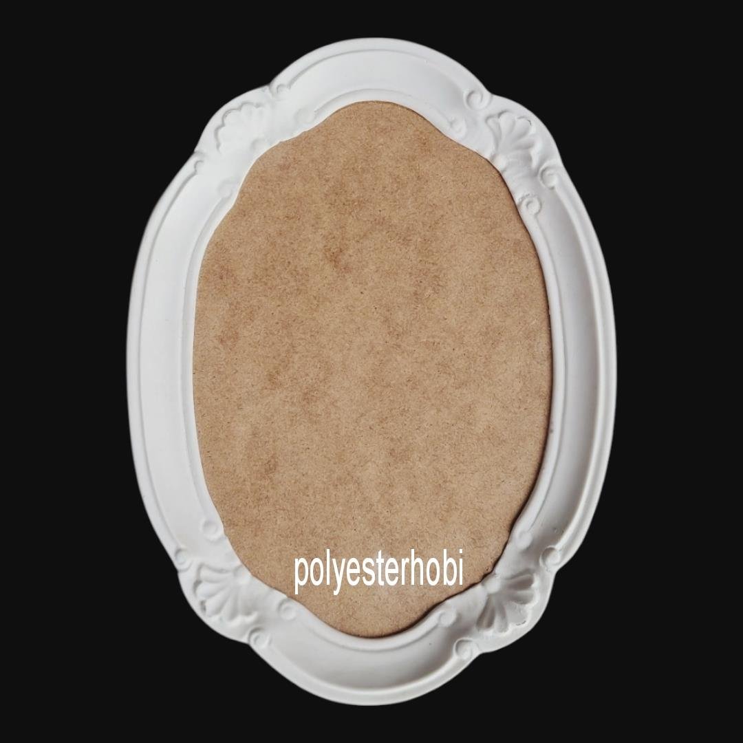 Te 133 - Oymalı Klasik Kahve Tepsisi Ham Ahşap Ve Polyester Obje