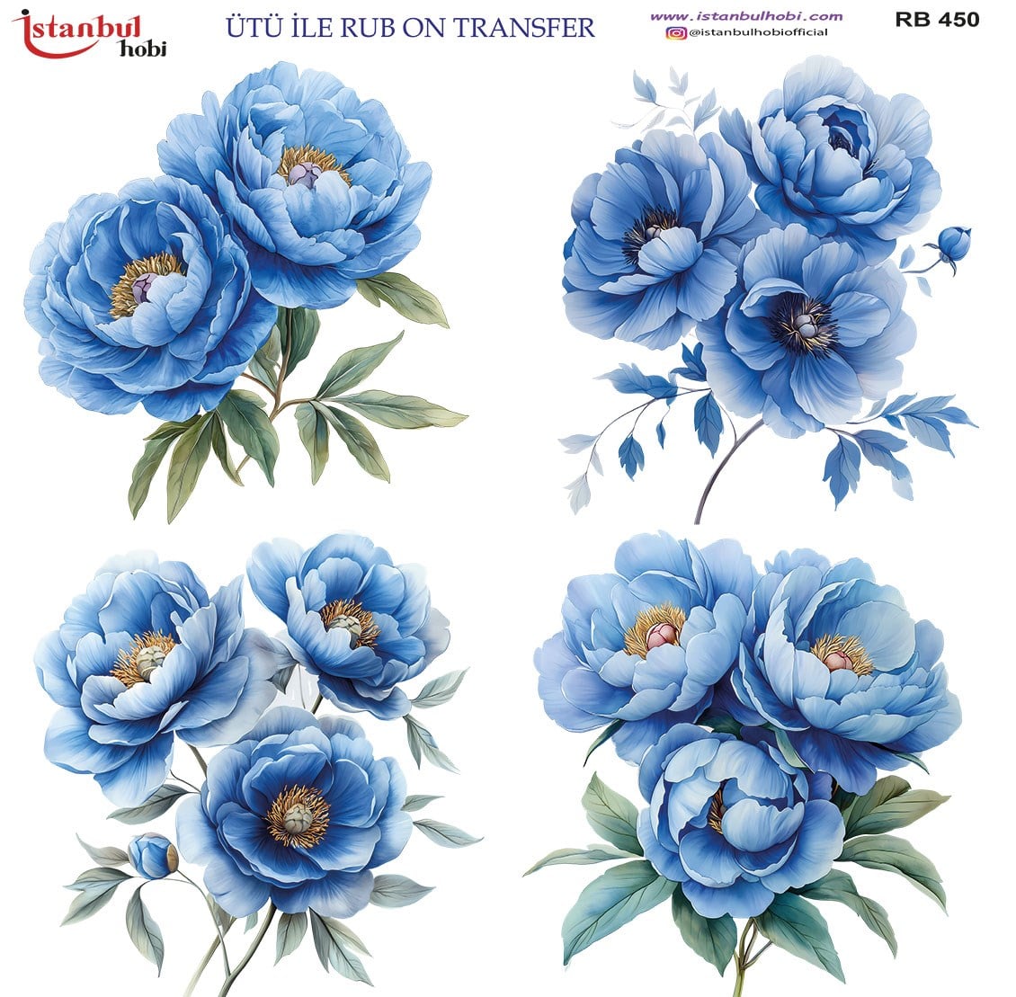 Ütü İle Baskı Transfer Kumaş Ve Ahşap Rubon 30 x 30 cm Evler Ve Manzaralar RB 450