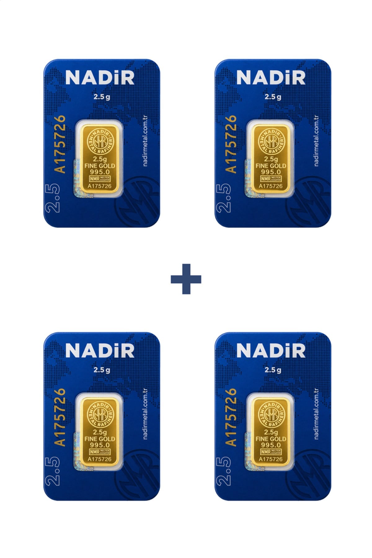 24 Ayar 10 Gram Külçe Altın (4 Adet 2,5 Gram Külçe Altın )