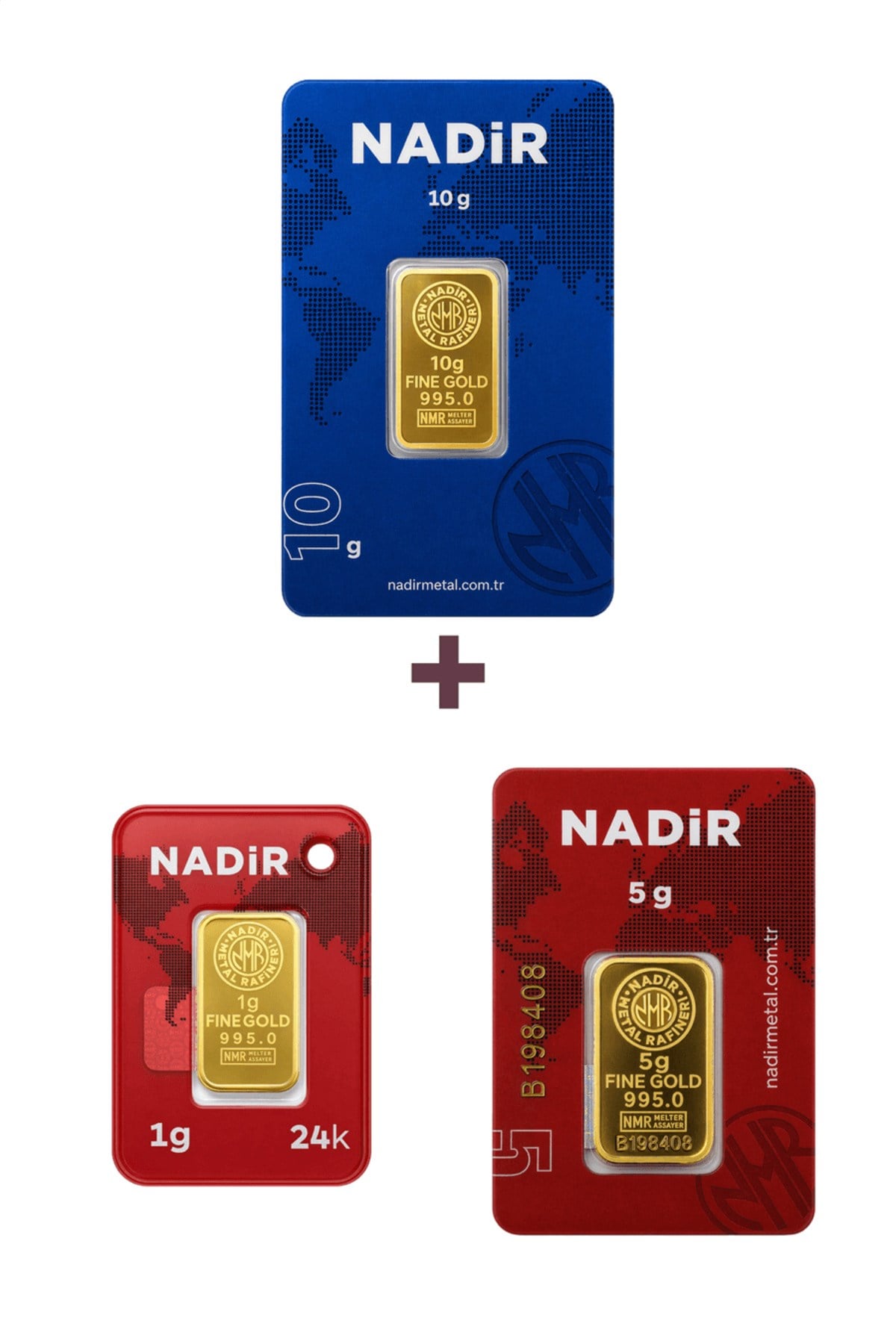 24 Ayar 16 Gram Külçe Altın (1 Adet 10 Gram Külçe Altın + 1 Adet 5 Gram Külçe Altın + 1 A