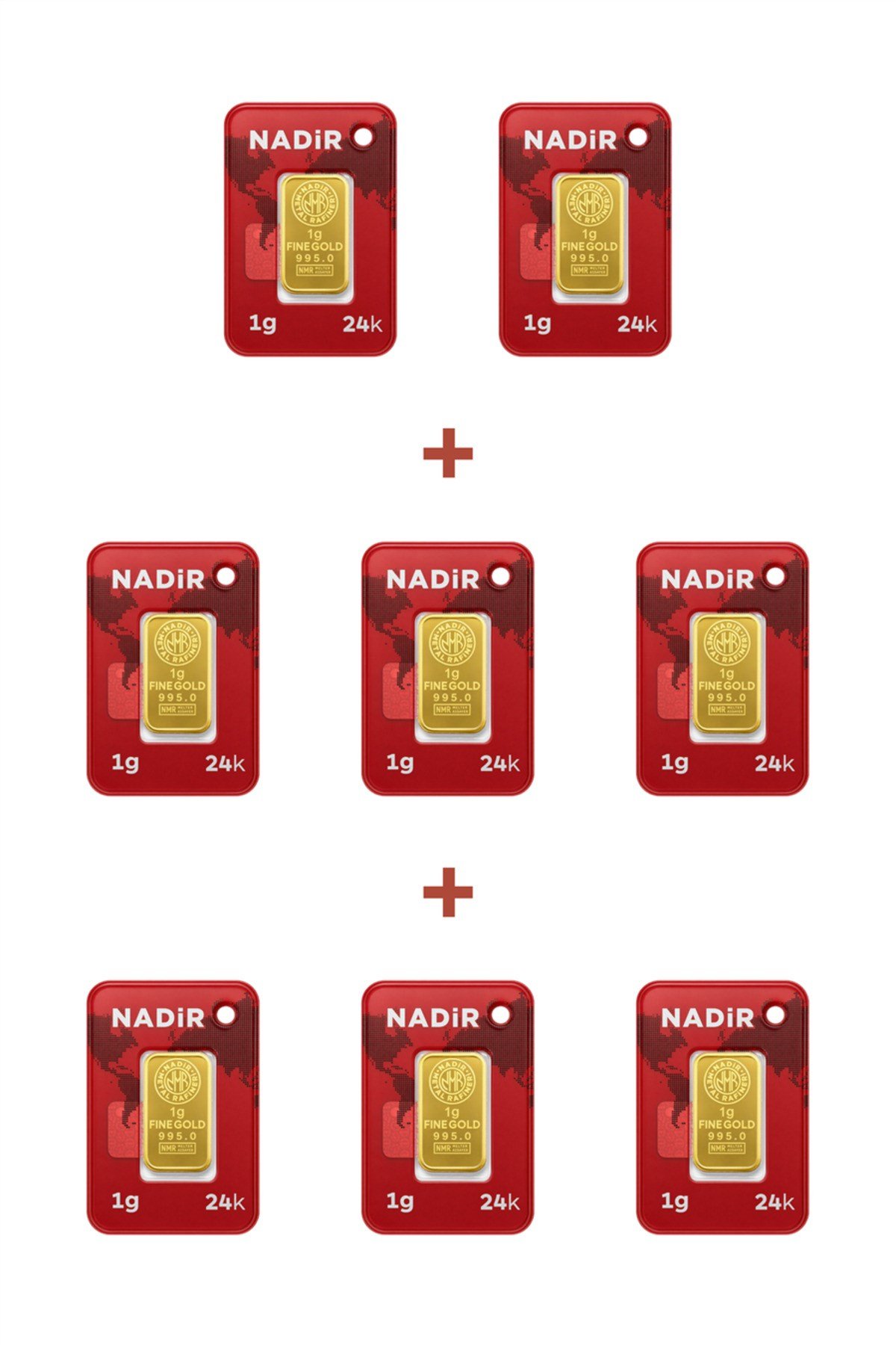 24 Ayar 8 Gram Külçe Altın (8 Adet 1 Gram Külçe Altın )