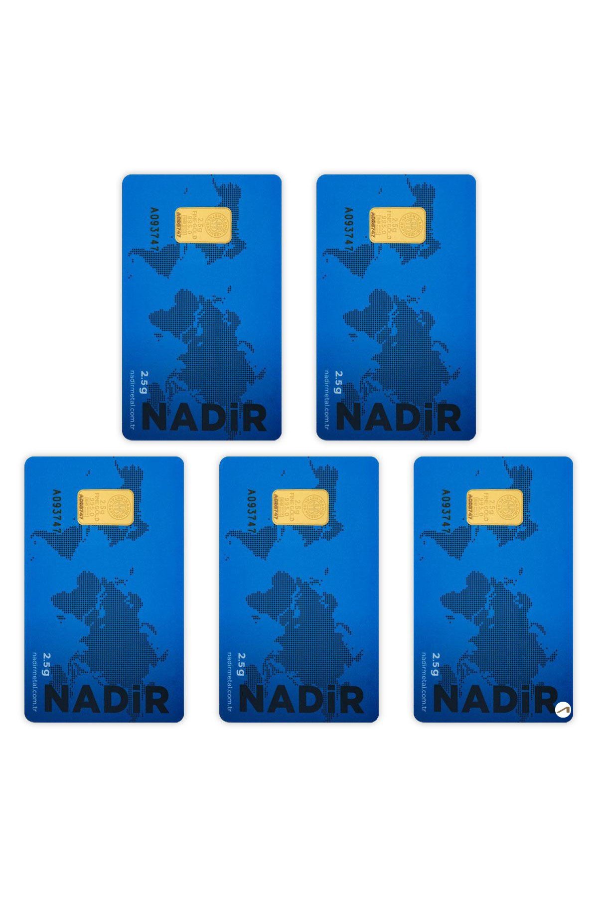 5 Adet 2.5 gr 24 Ayar NadirGold Gram Altın
