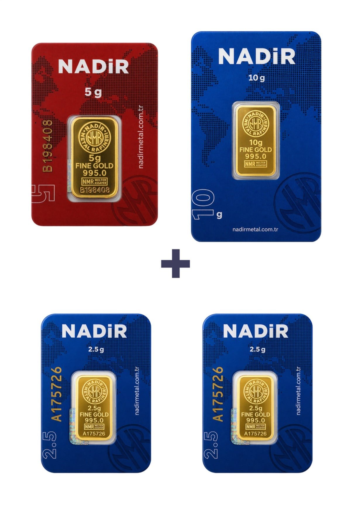 24 Ayar 20 Gram Külçe Altın (1 Adet 10 Gram Külçe Altın + 1 Adet 5 Gram Külçe Altın + 2 A
