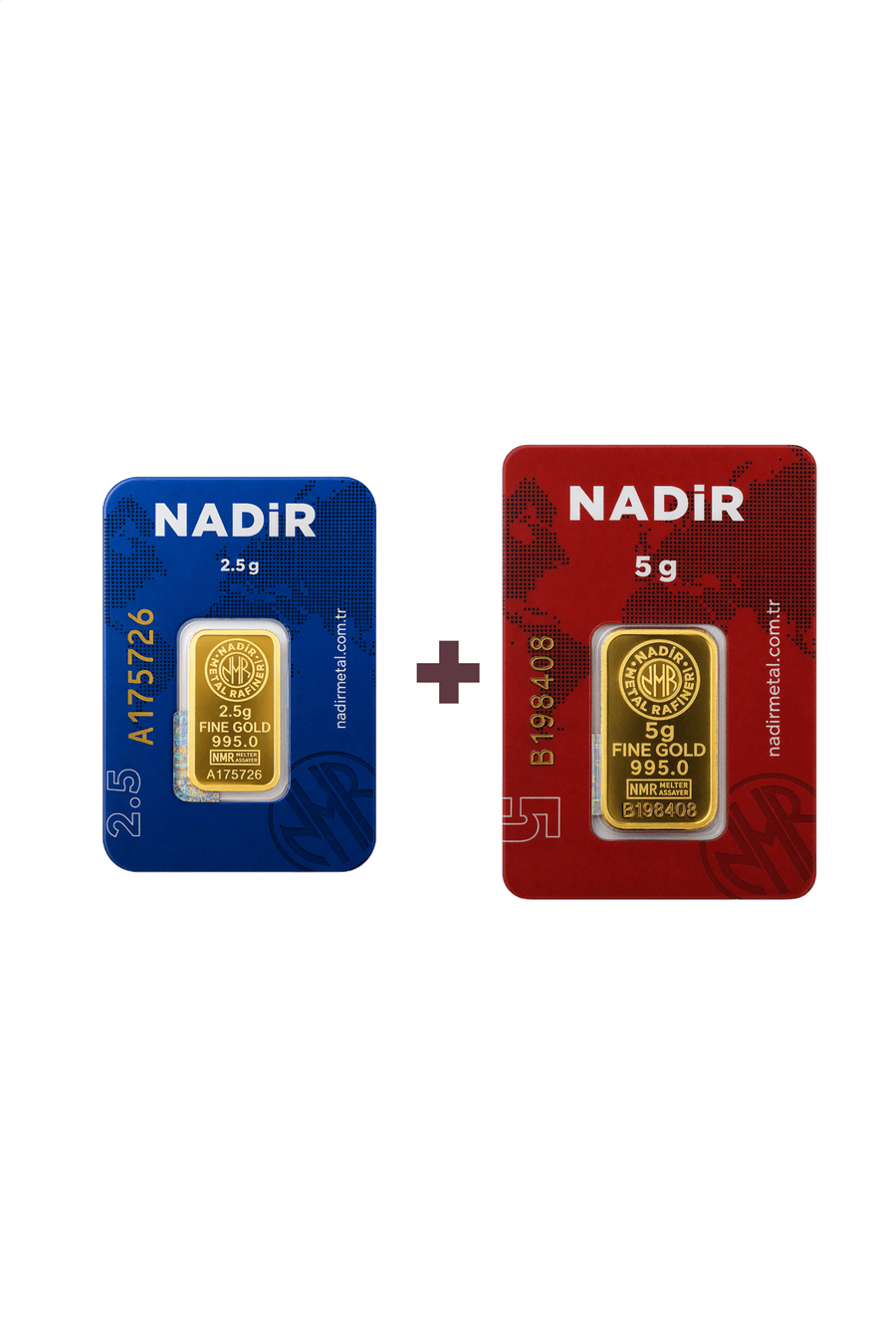 Nadir Gold 24 Ayar 7,5 Gram Külçe Altın (1 Adet 5 Gram Külçe Altın + 1 Adet 2,5 Gram Külçe Altın )