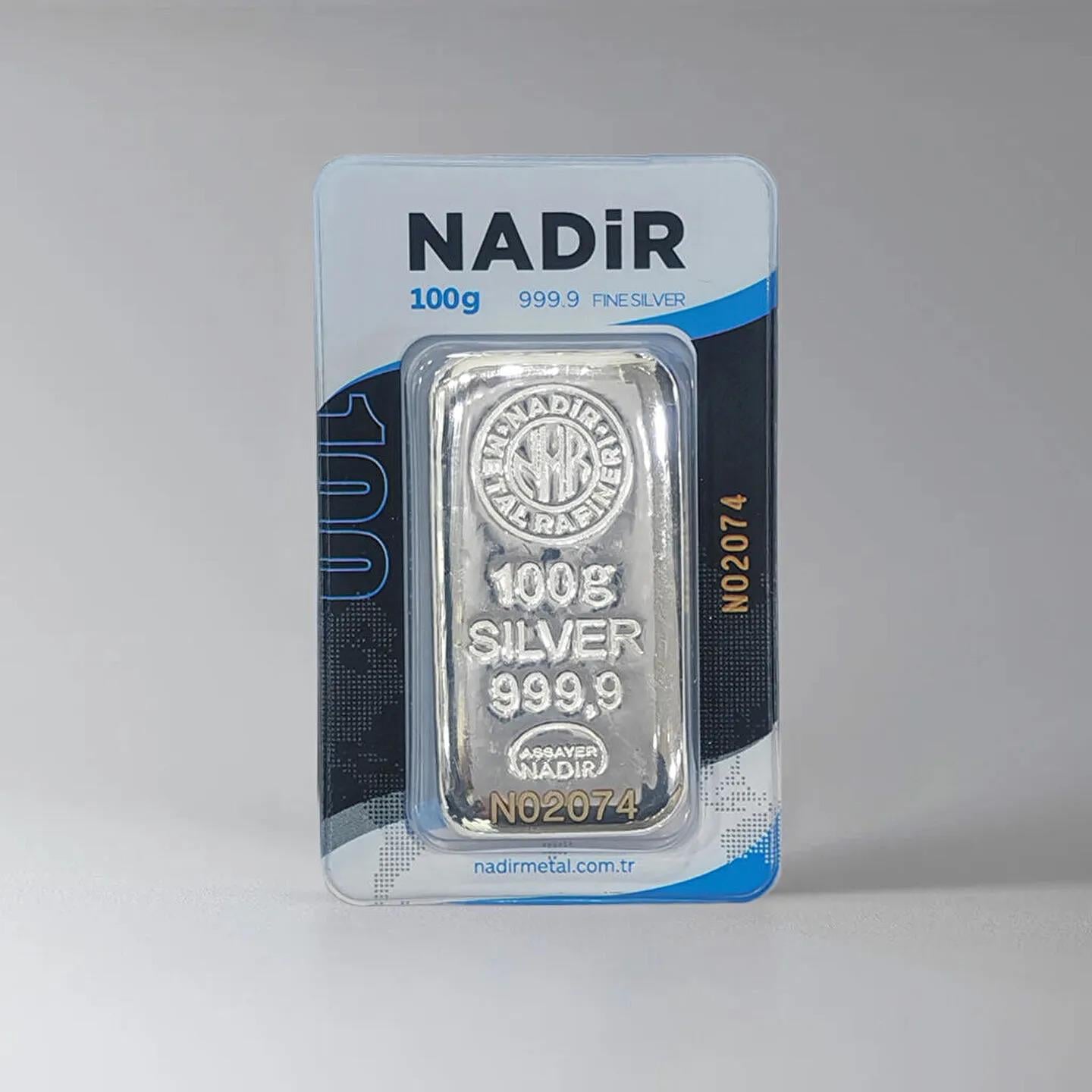 Nadir 100 Gram Külçe Gümüş