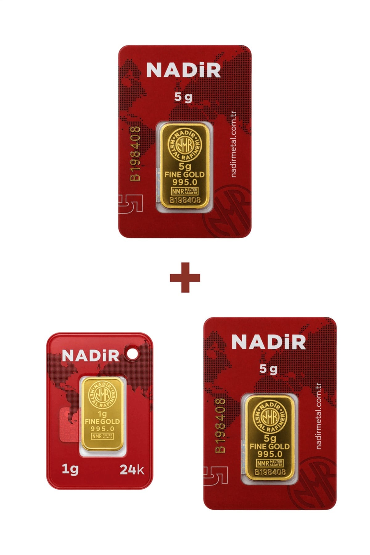 24 Ayar 11 Gram Külçe Altın (2 Adet 5 Gram Külçe Altın + 1 Adet 1 Gram Külçe Altın )