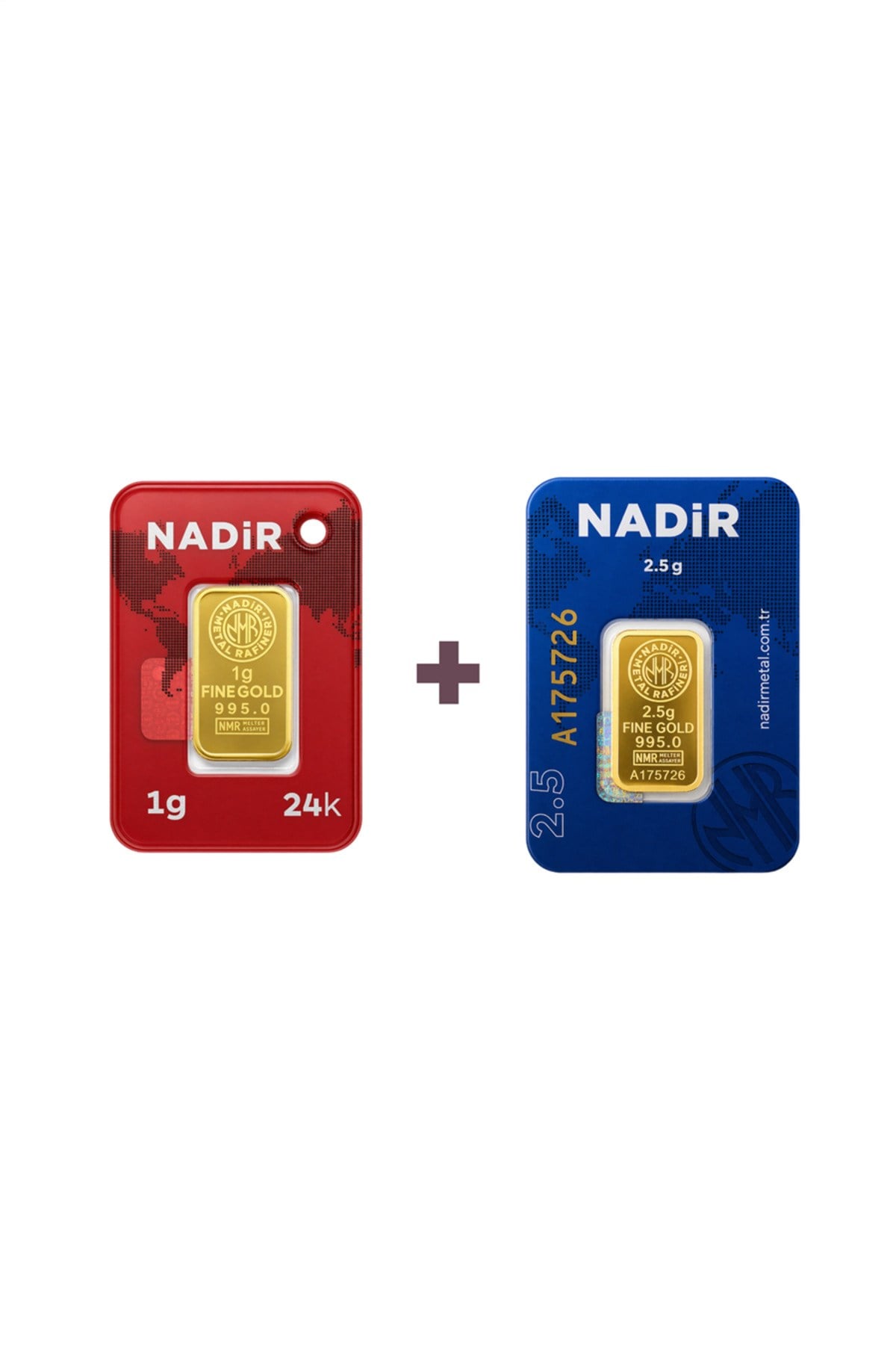 24 Ayar 3,5 Gram Külçe Altın (1 Adet 2,5 Gram Külçe Altın + 1 Adet 1 Gram Külçe Altın )