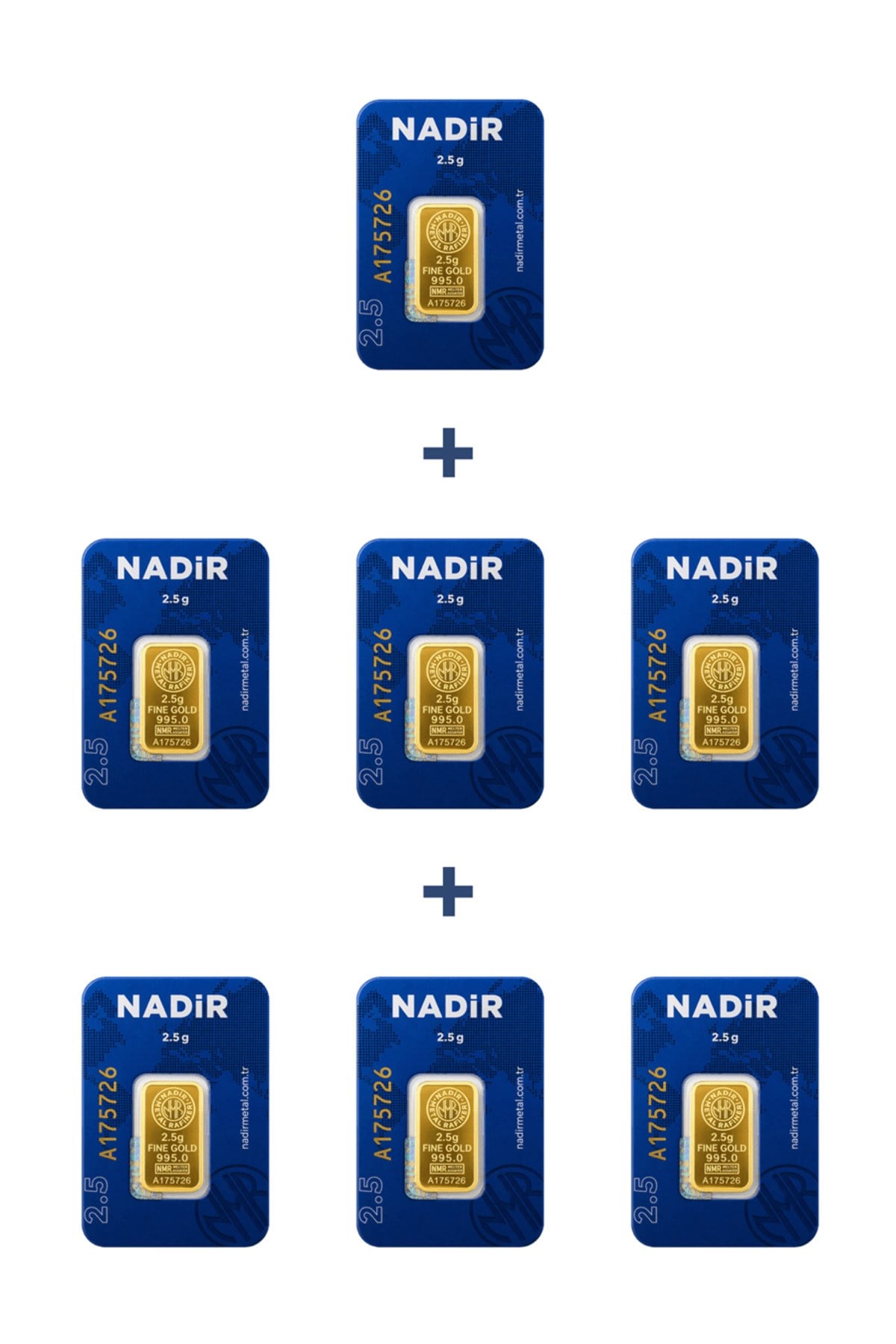 24 Ayar 17,5 Gram Külçe Altın (7 Adet 2,5 Gram Külçe Altın )