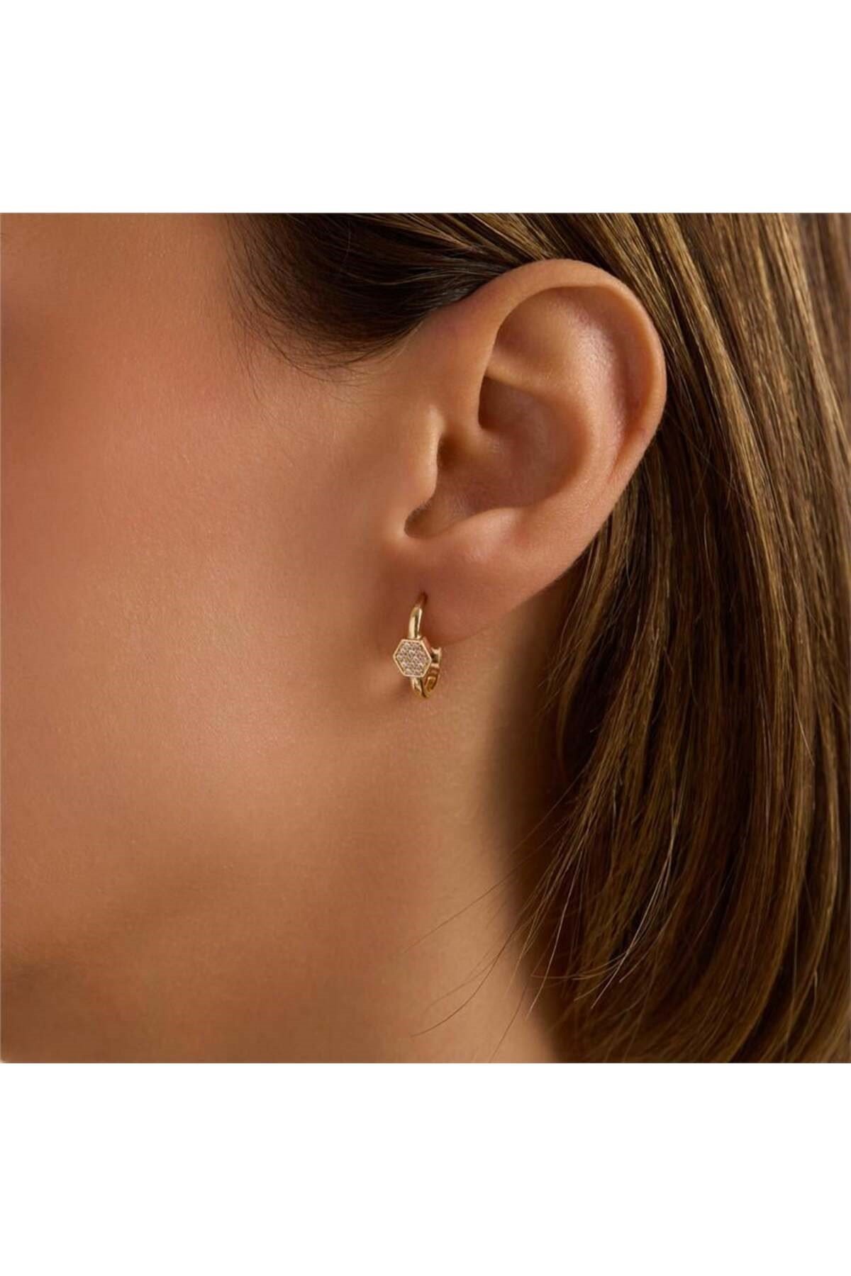 14 Ayar Tasarım Küpe
