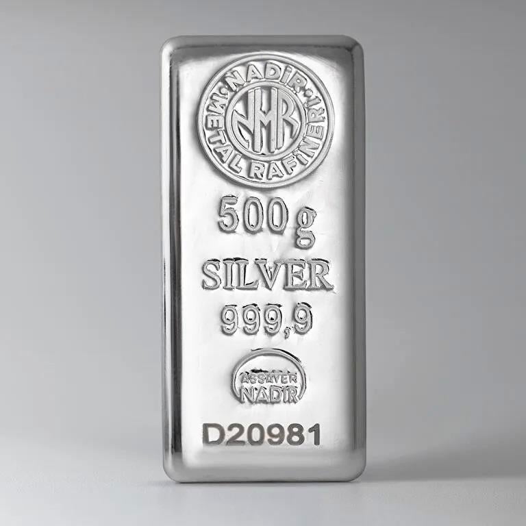 Nadir 500 Gram Külçe Gümüş
