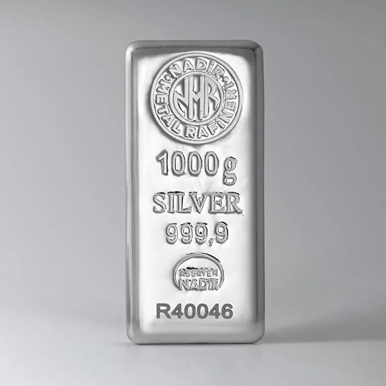 Nadir 1000 Gram (1 kg) Külçe Gümüş