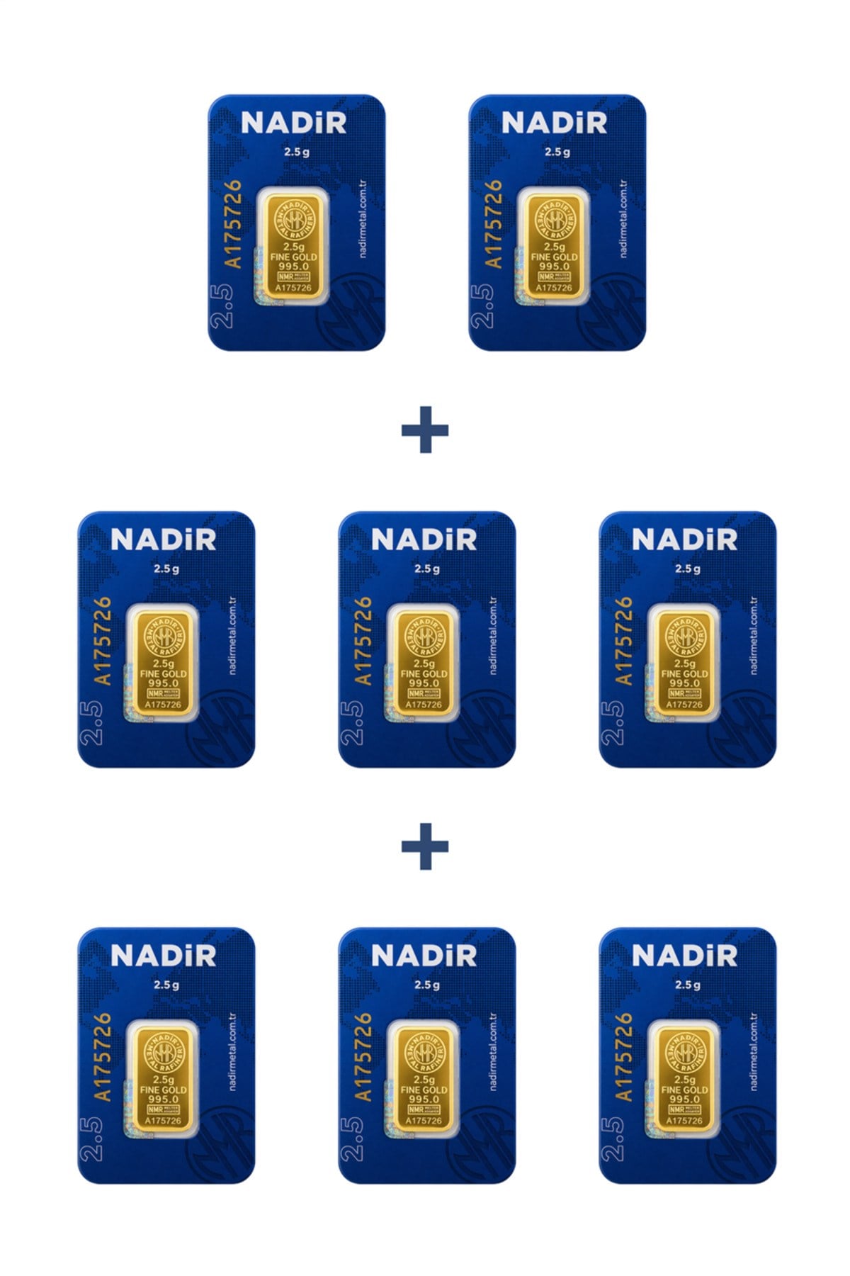 24 Ayar 20 Gram Külçe Altın (8 Adet 2,5 Gram Külçe Altın )