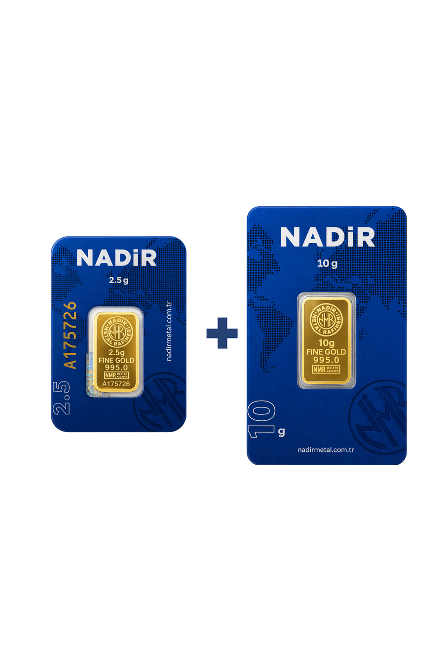 Nadir Gold 24 Ayar 12,5 Gram Külçe Altın (1 Adet 10 Gram Külçe Altın + 1 Adet 2,5 Gram Külçe Altın )
