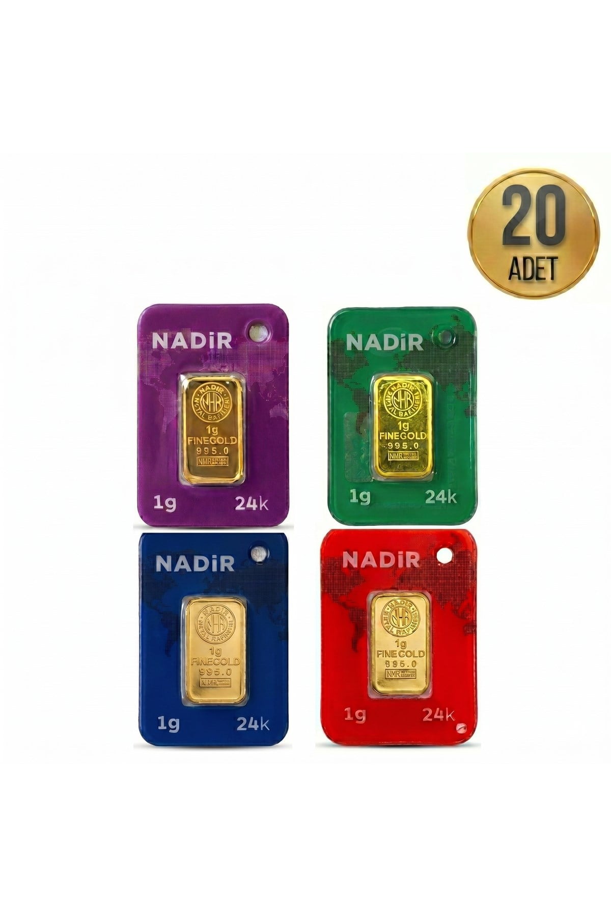 1 Gram Külçe Altın (20 adet) 995 Saflık Sertifikalı