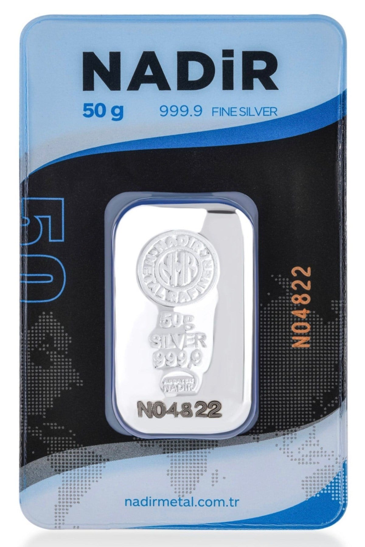 24 Ayar 50 Gr Gümüş Külçe