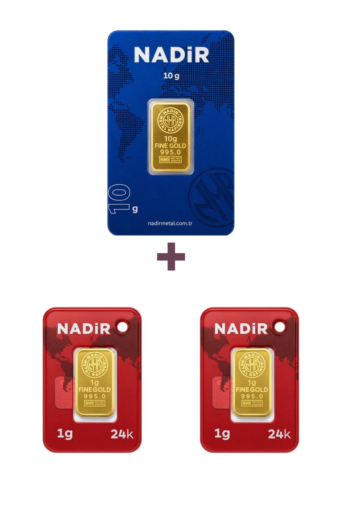 24 Ayar 12 Gram Külçe Altın (1 Adet 10 Gram Külçe Altın + 2 Adet 1 Gram Külçe Altın )