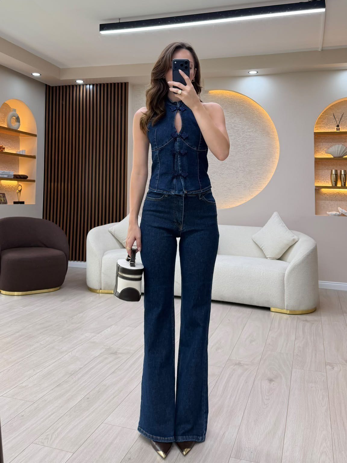 Detay Denim Alt Üst Takım NVM-30174