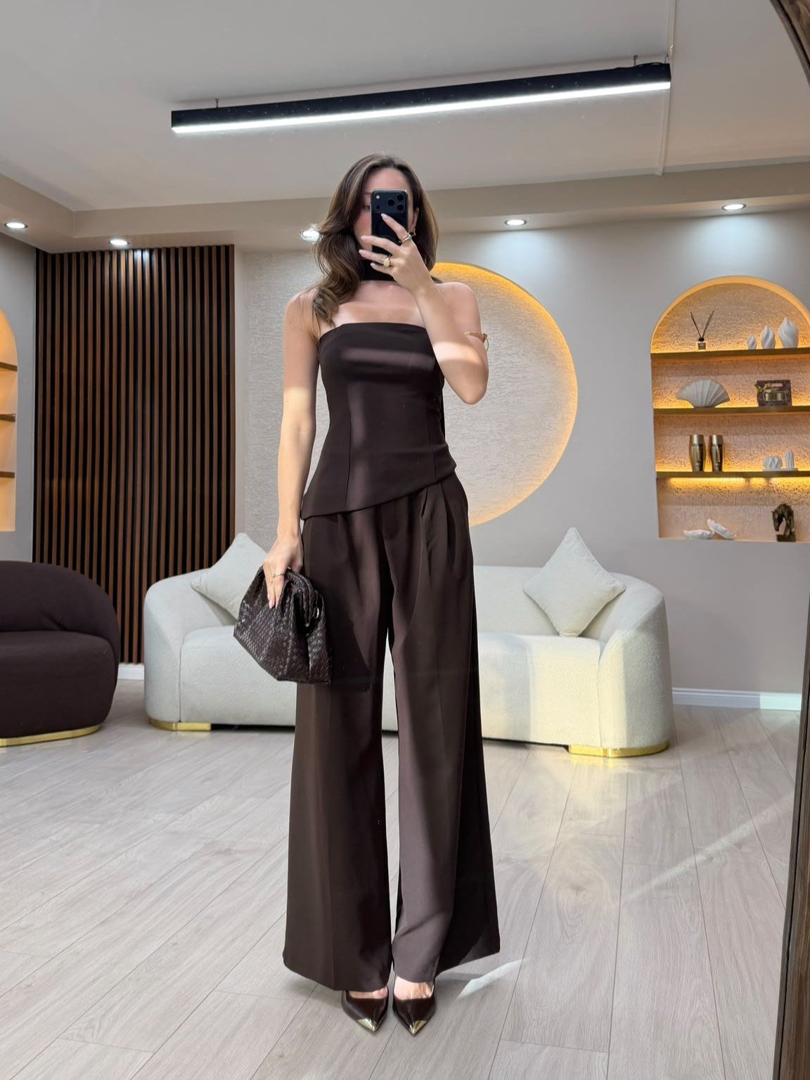 Straplez Palazzo İkili Takım NVM-20552