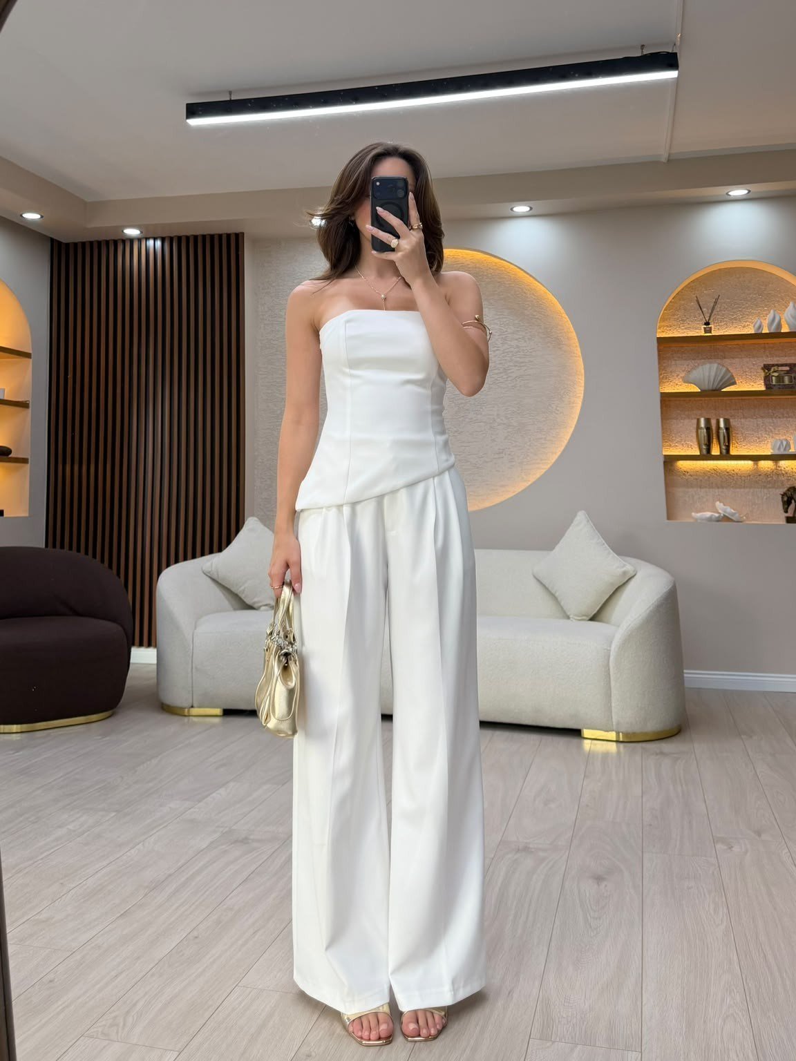 Straplez Palazzo İkili Takım NVM-20552