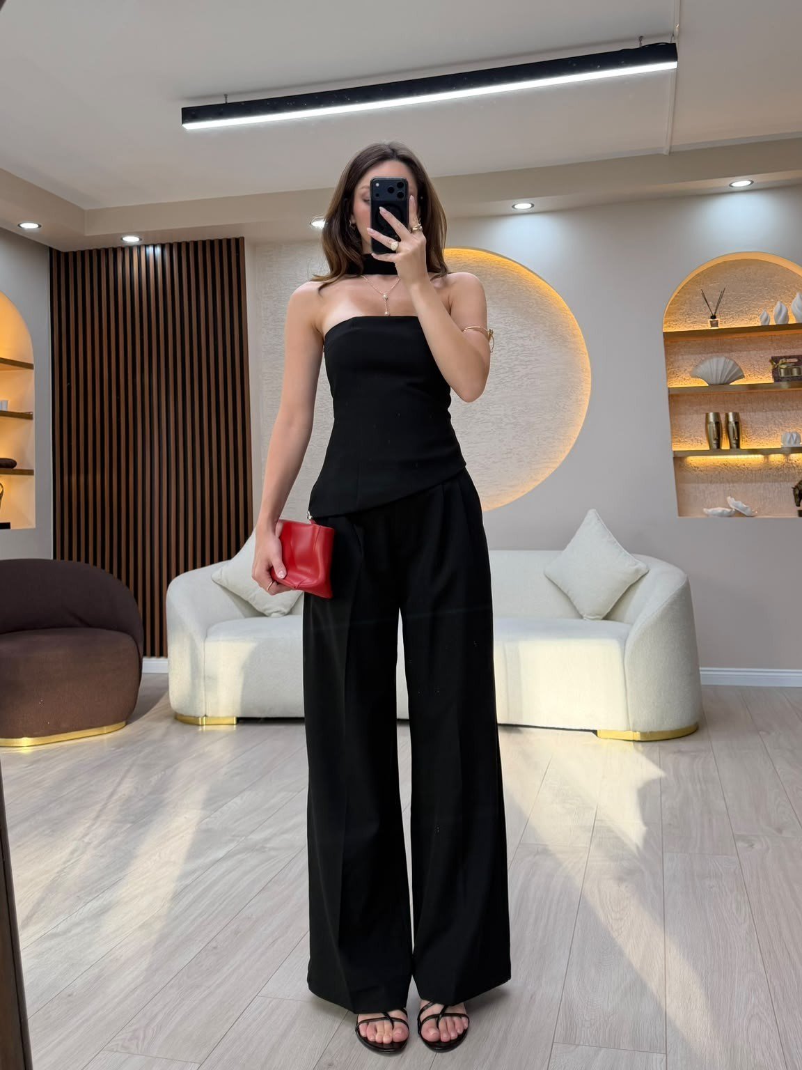 Straplez Palazzo İkili Takım NVM-20552