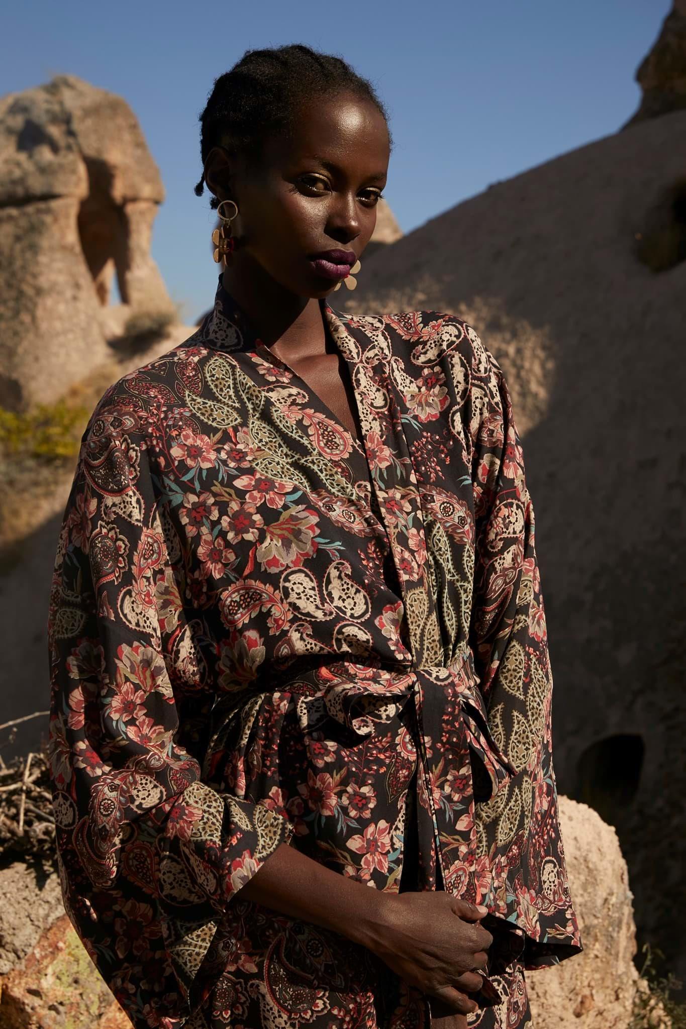 Desenli Kimono