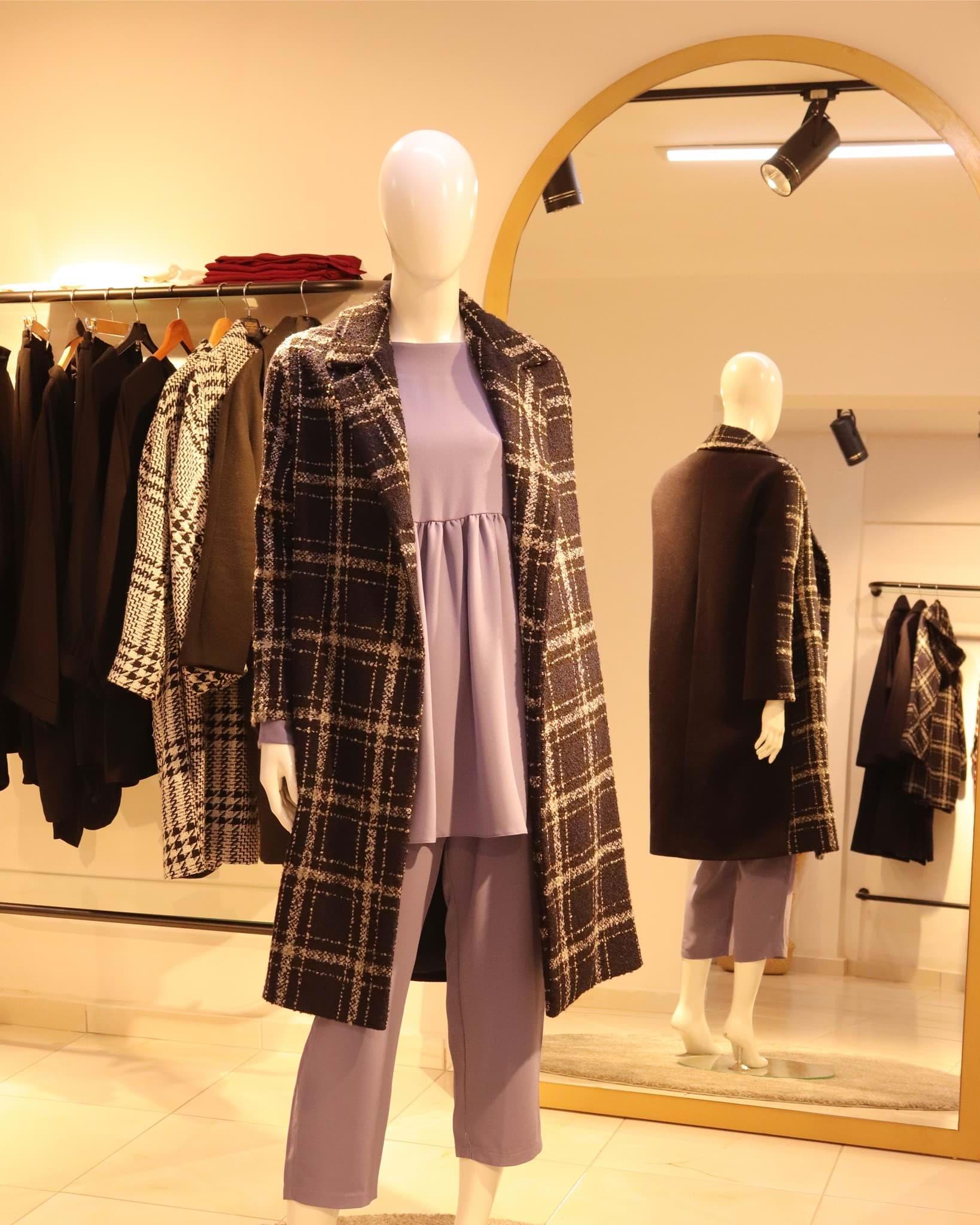 Oversize Tüvit Kaşe Kaban