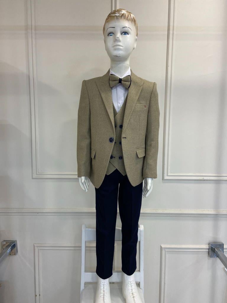 Çocuk Ceket-Yelek-Gömlek-Papyon- Pantolon Takım Elbise Ymk4705 4705