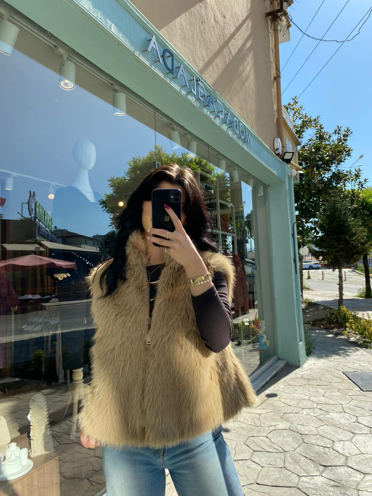 Camel Kürk Yelek