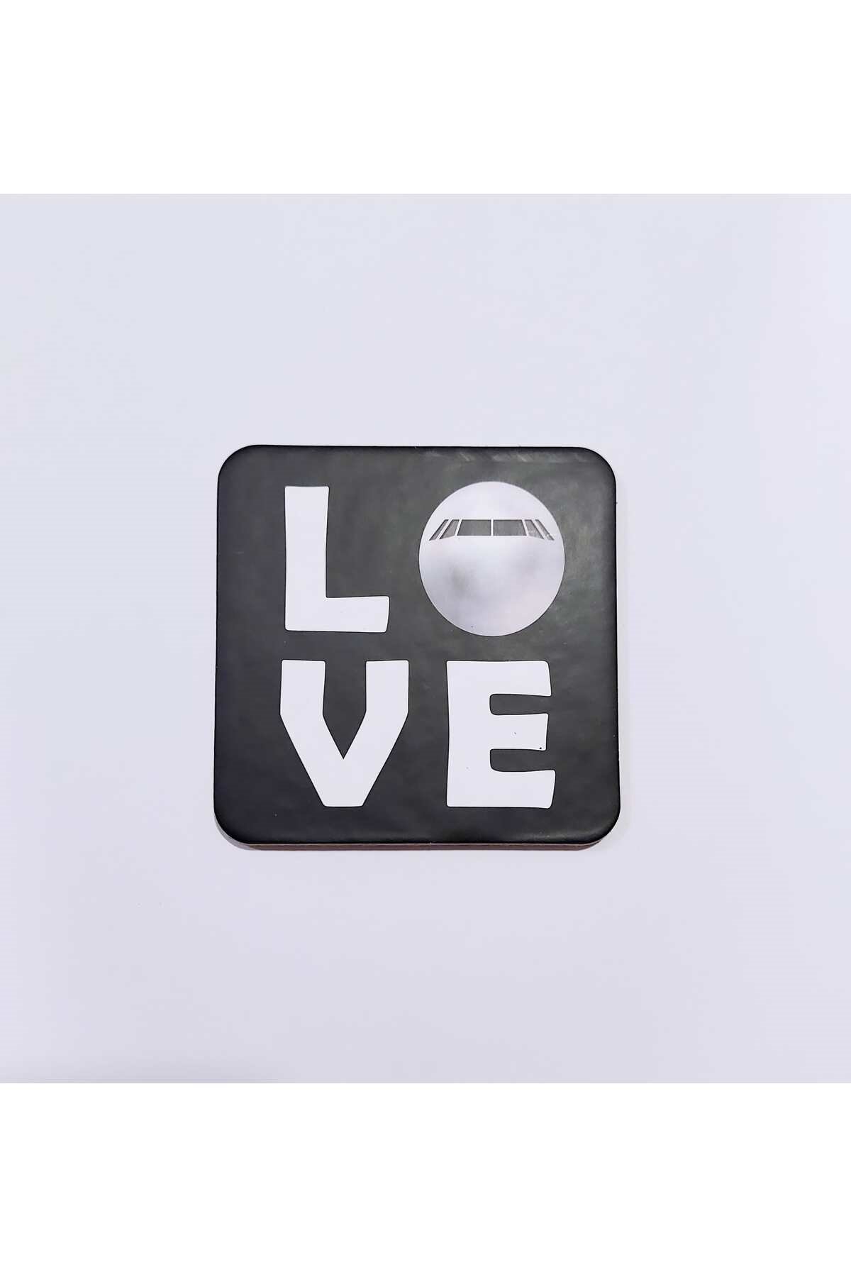 Love Baskılı Bardak Altlığı