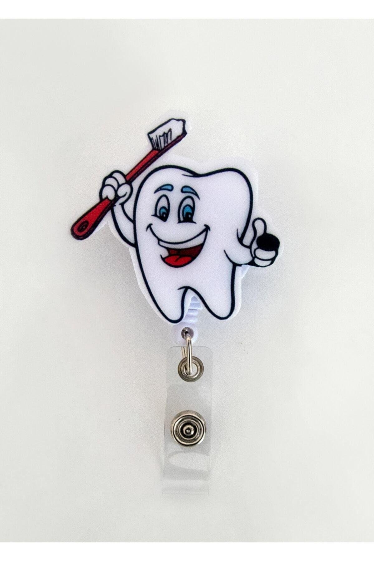 Diş Temalı Yoyo Yaka Kartlığı-Nur Ortopedi