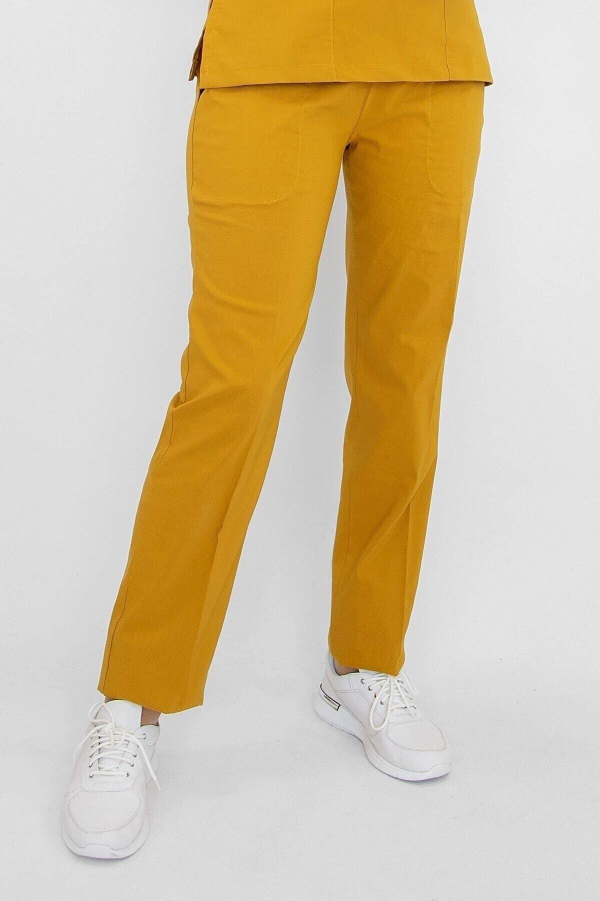 Hardal Likralı Pantolon-Nur Medikal Giyim