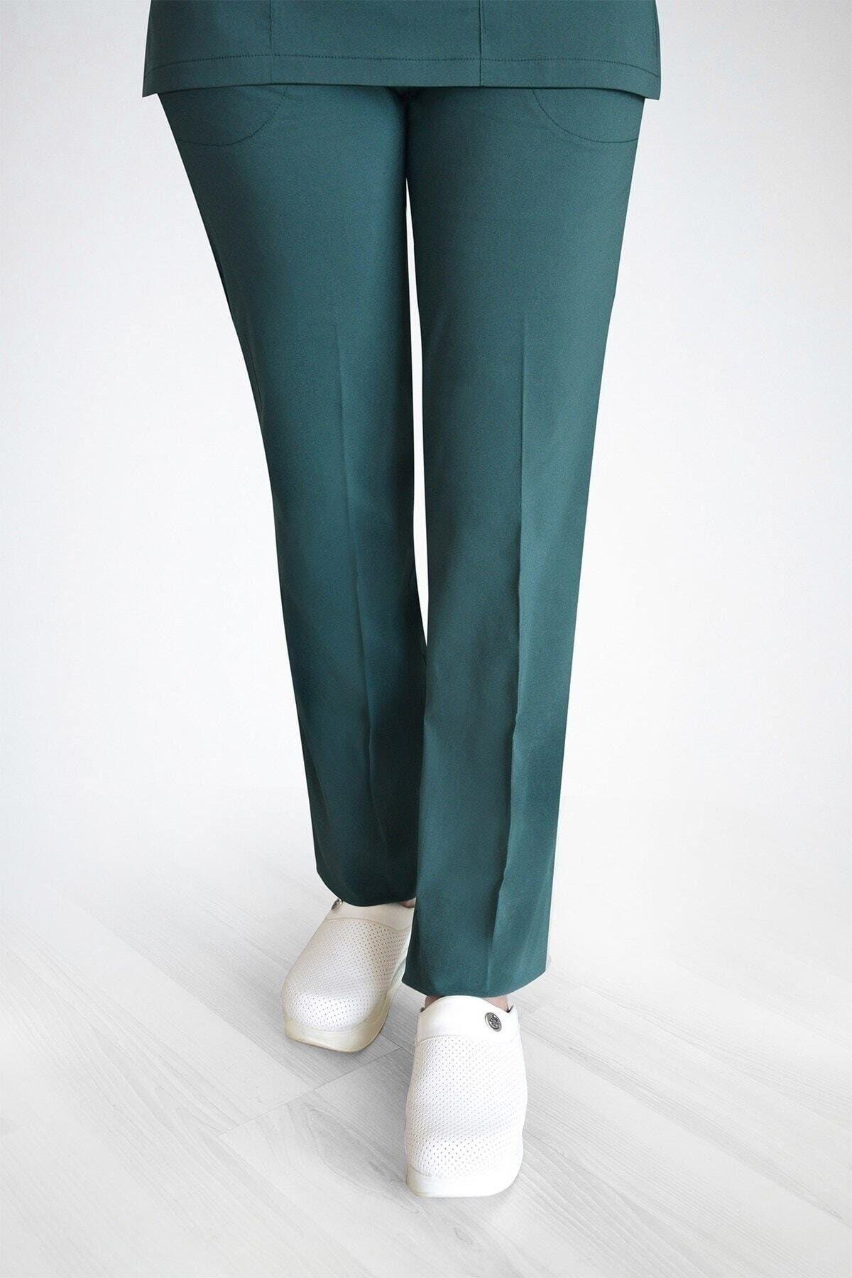 Ördek Başı Yeşili Terikoton Tek Alt Pantolon-Nur Medikal Giyim