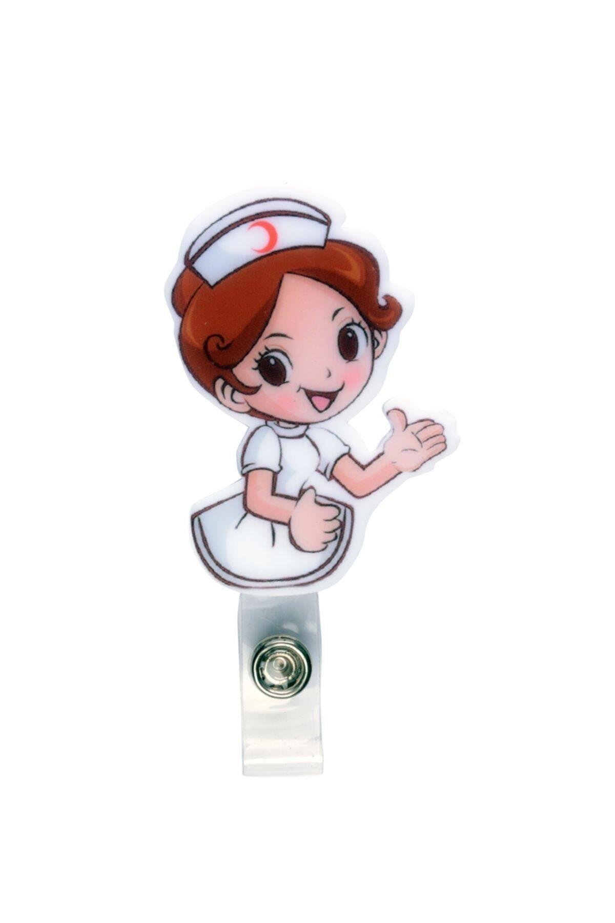 Şirin Hemşire Temalı Yoyo Yaka Kartlığı-Nur Ortopedi