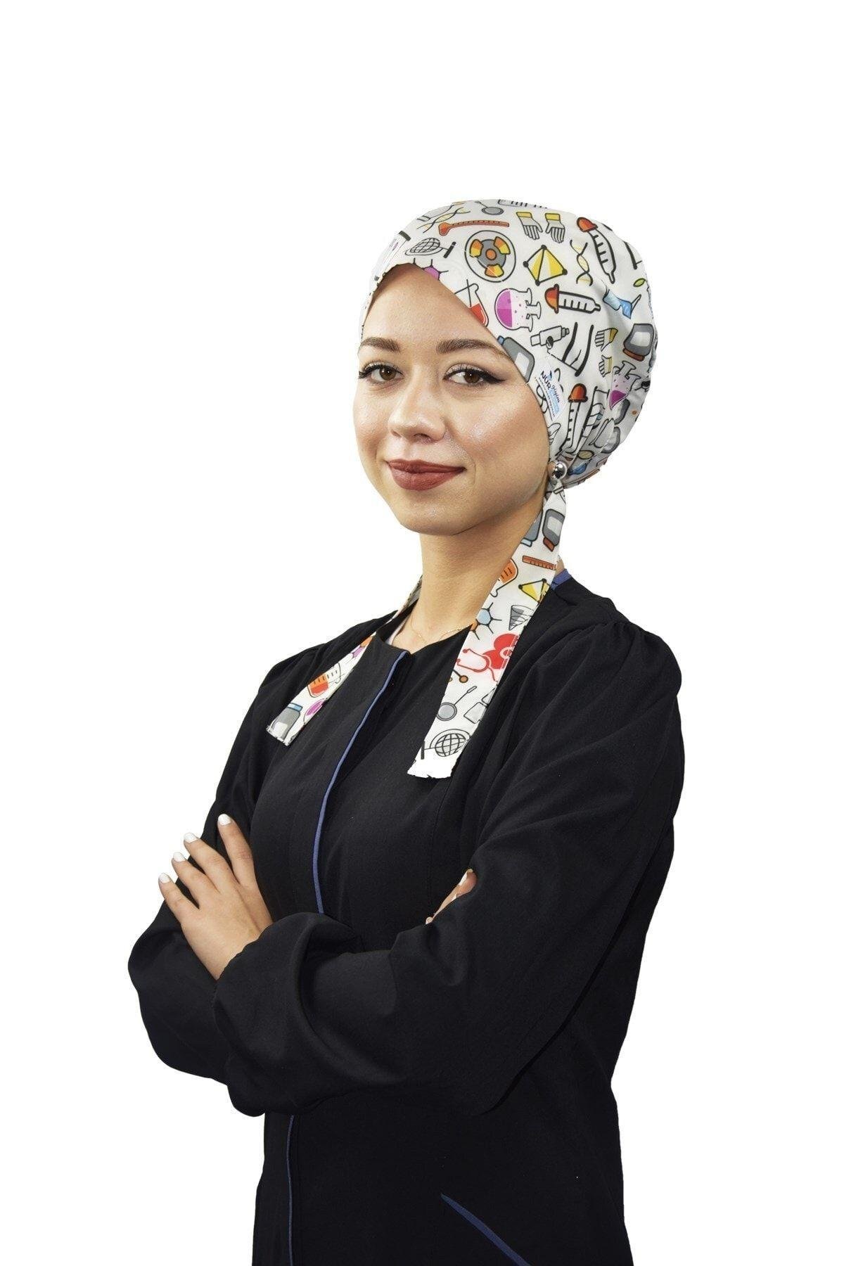 Tesettür Likralı Renkli Laborant Doktor Hemşire Biyolog Araştırmacı Laboratuar Tesettür Cerrahi Bone-Nur Ortopedi