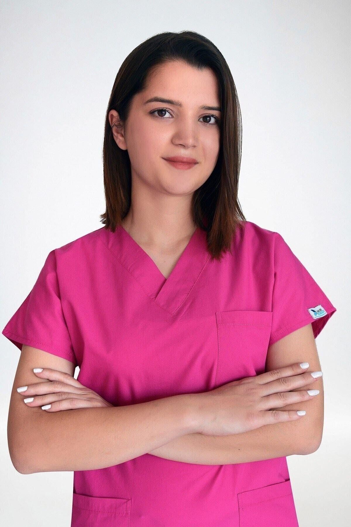 Vişne Rengi Terikoton Üst Forma-Nur Medikal Giyim