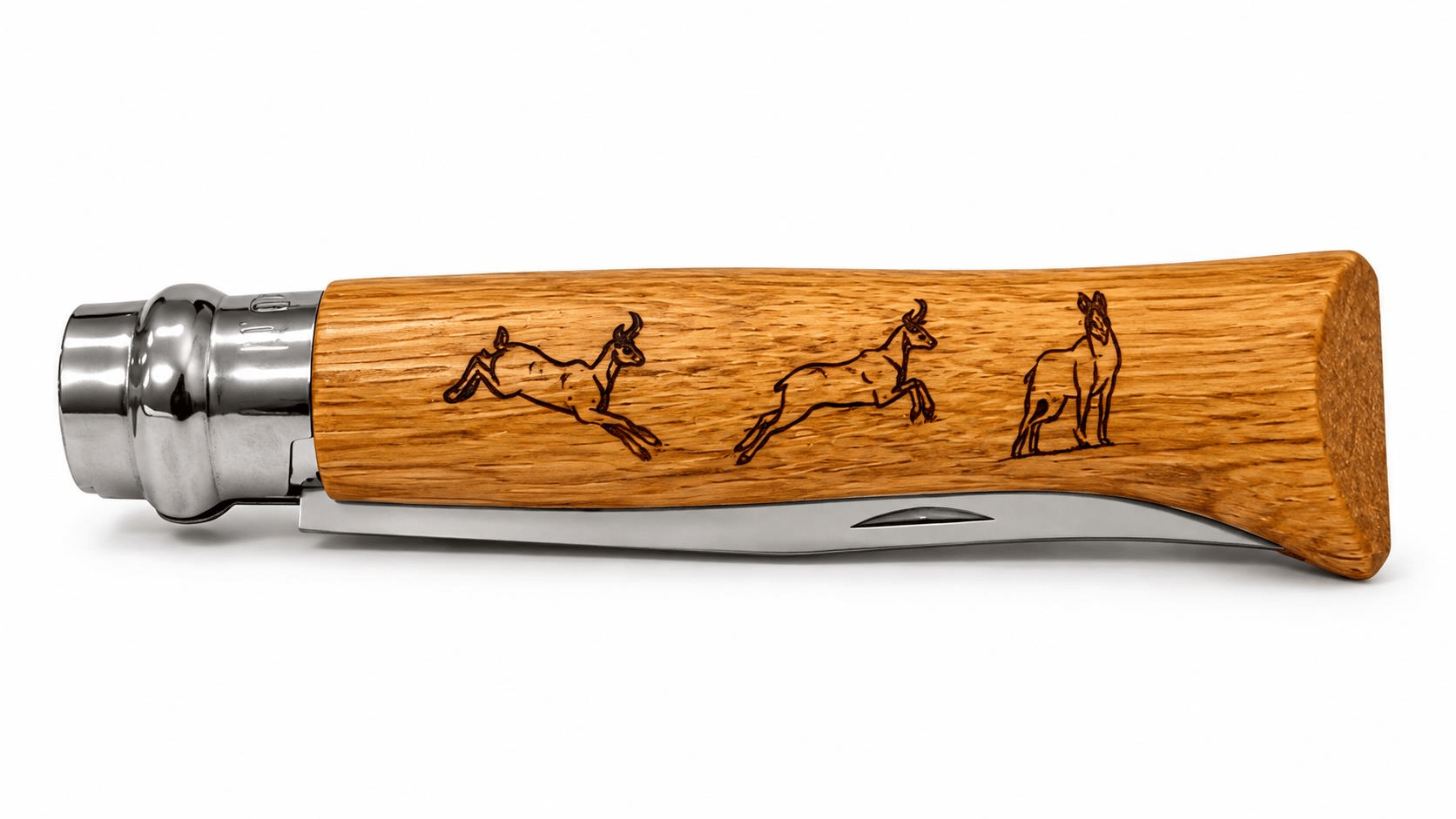 OPINEL INOX MESE ISLEMELI 8 NO CAKI (001623) KEÇİ İŞLEMELİ 