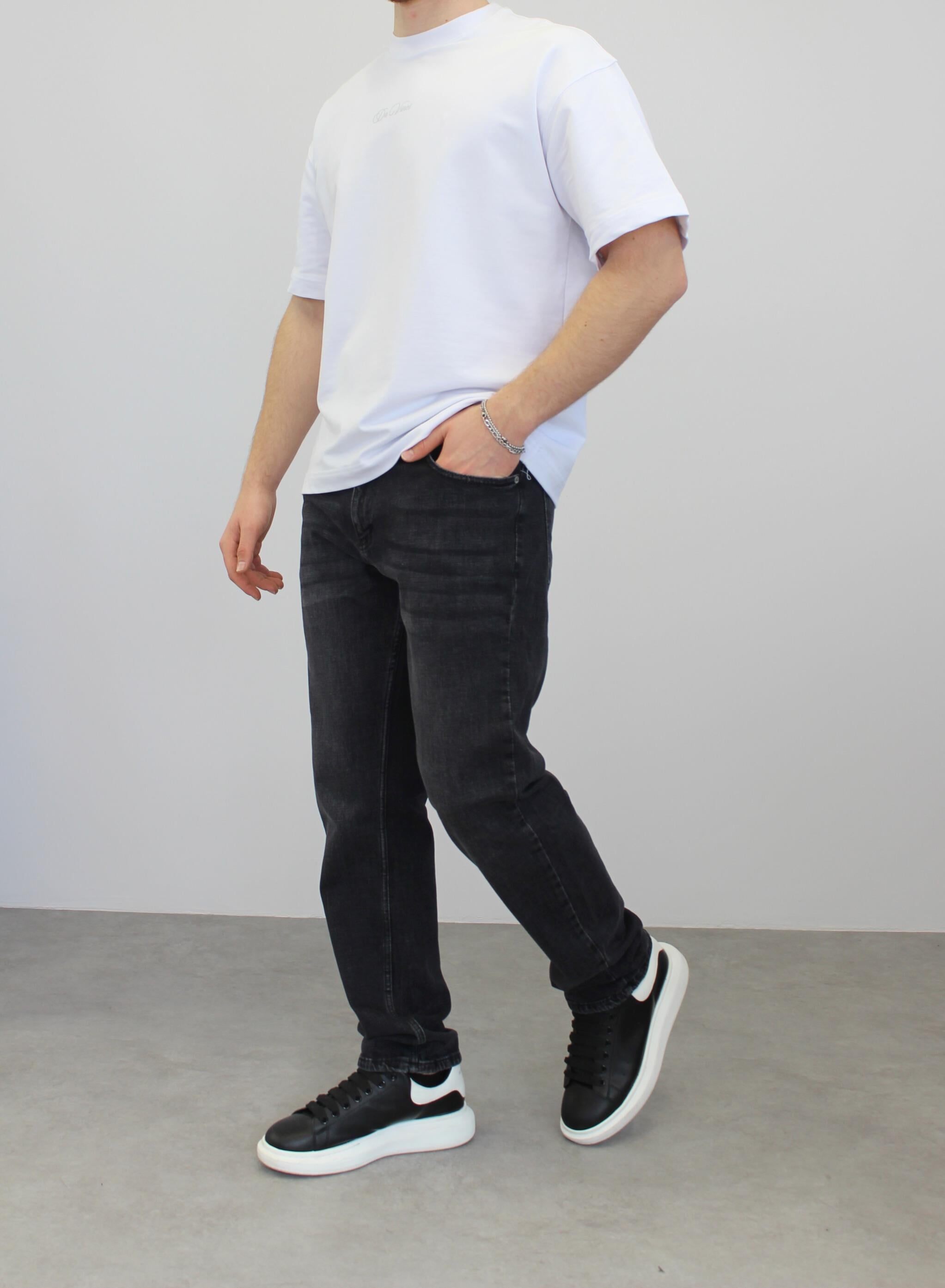 SİYAH YIKAMALI REGULAR JEAN