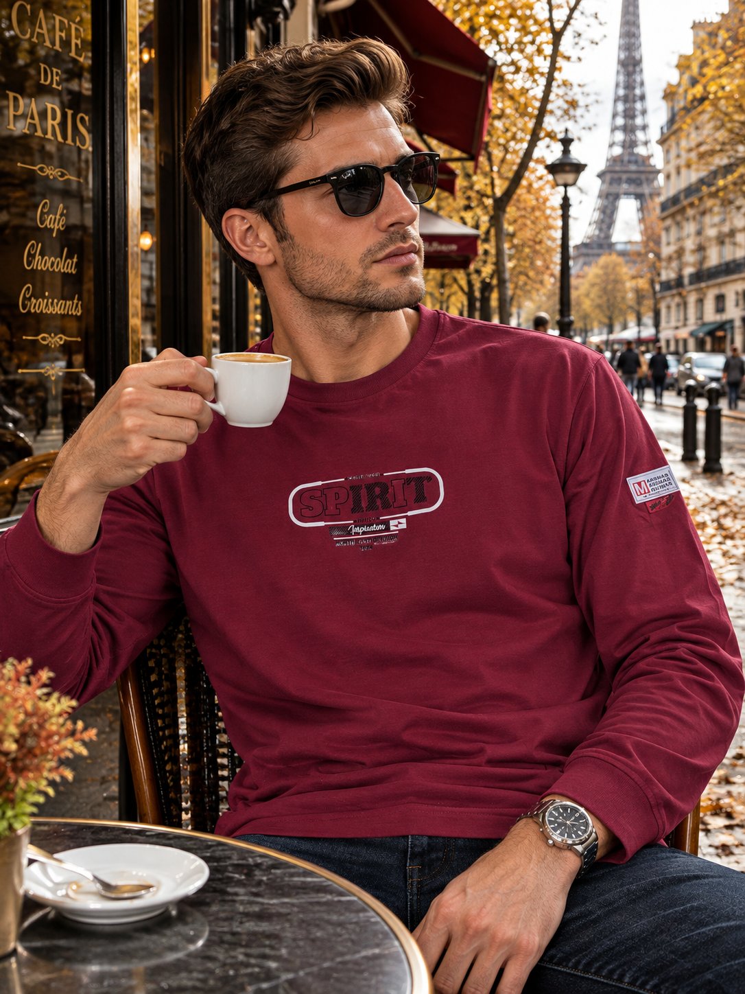Erkek Baharlık Yuvarlak Yaka Sweatshirt