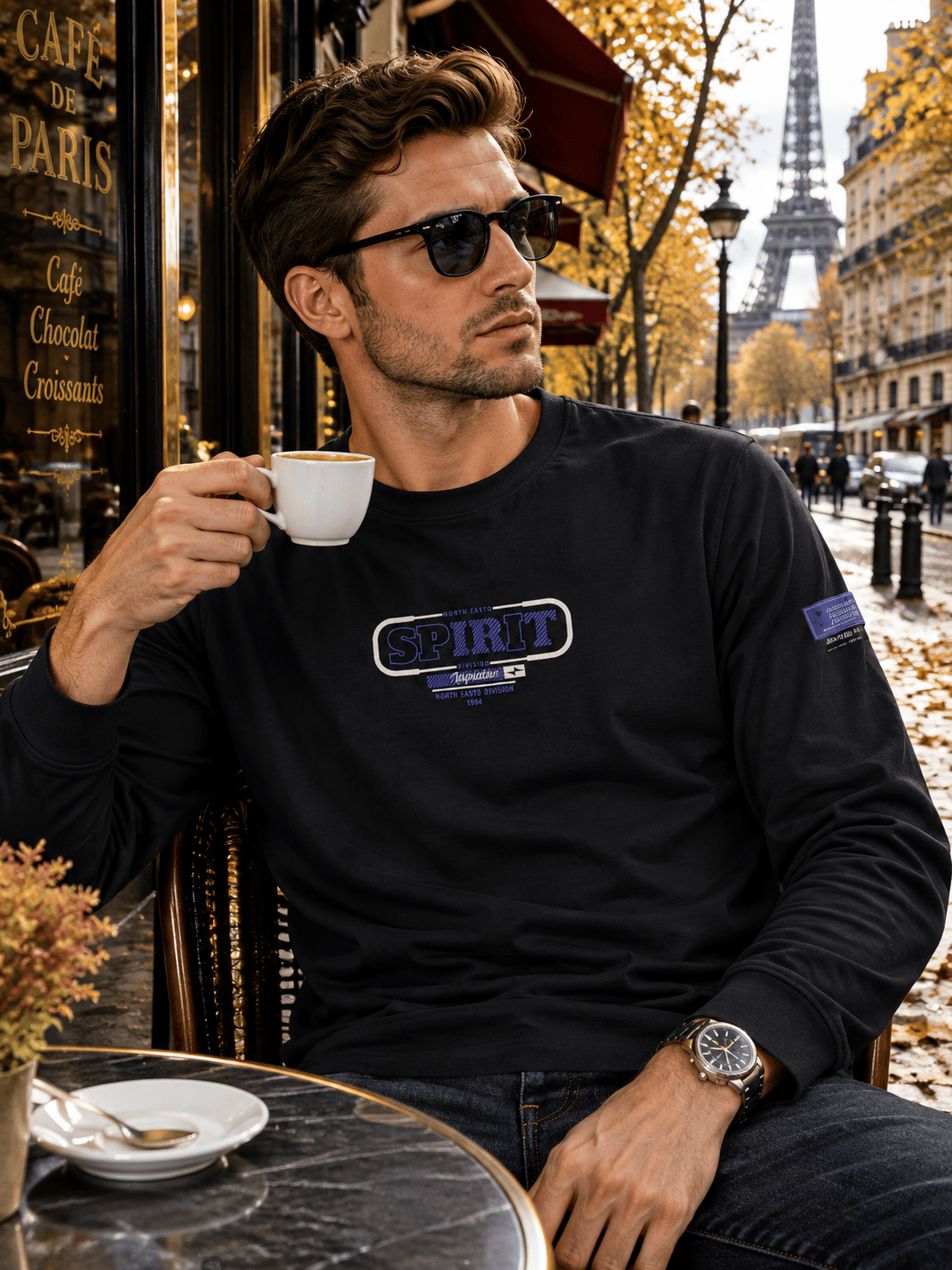 Erkek Baharlık Yuvarlak Yaka Sweatshirt