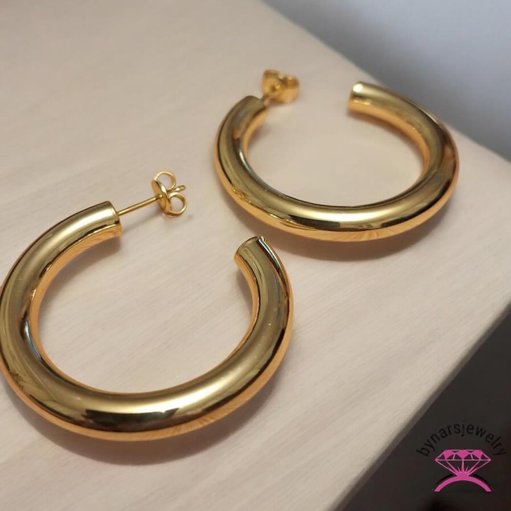 MEDİUM GOLD HALKA KÜPE
