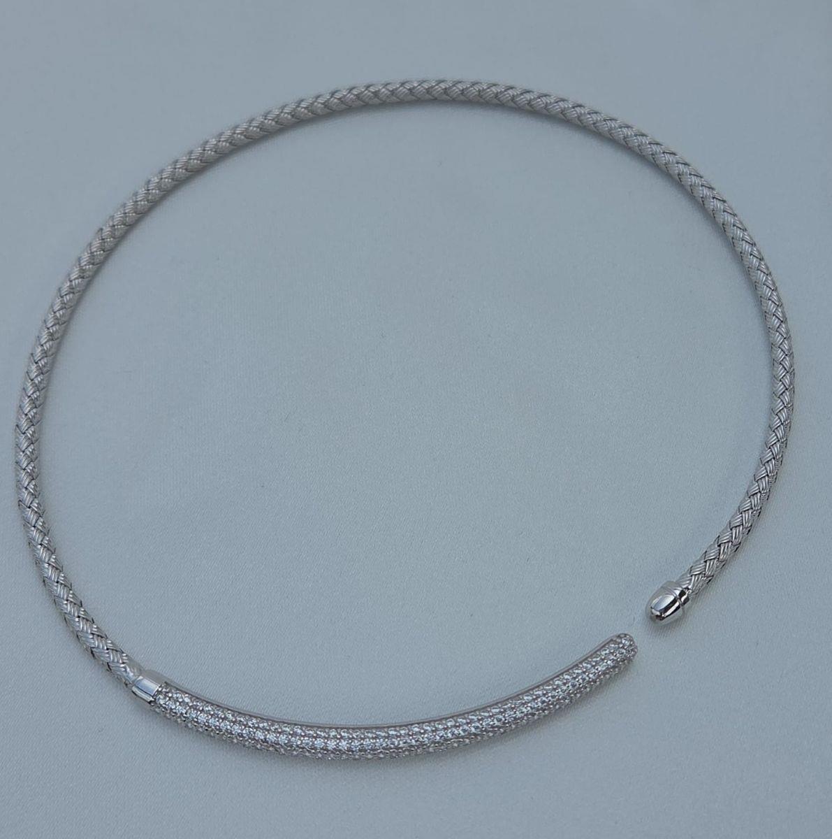 TAŞLI CHOKER SİLVER KOLYE