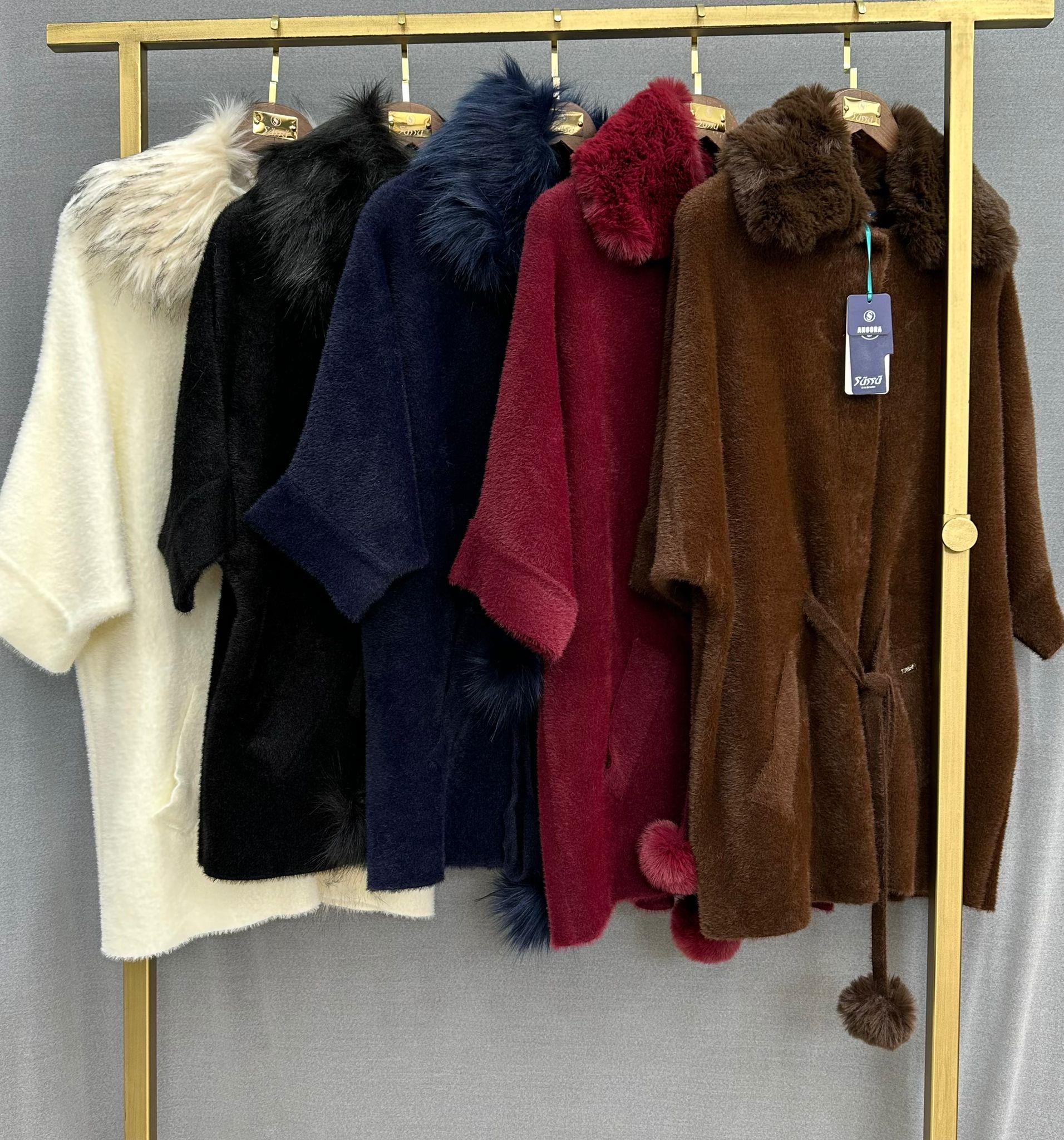 SÜSSÜ ANGORA BAĞCIKLI CEKET/SIYAH/1 BEDEN