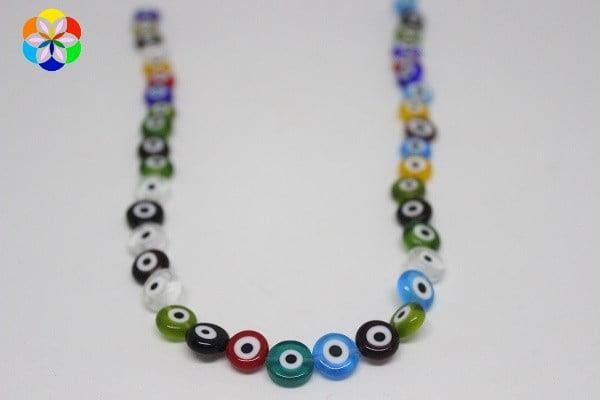 Cam Boncuk Dizi 10mm*4mm (11309)